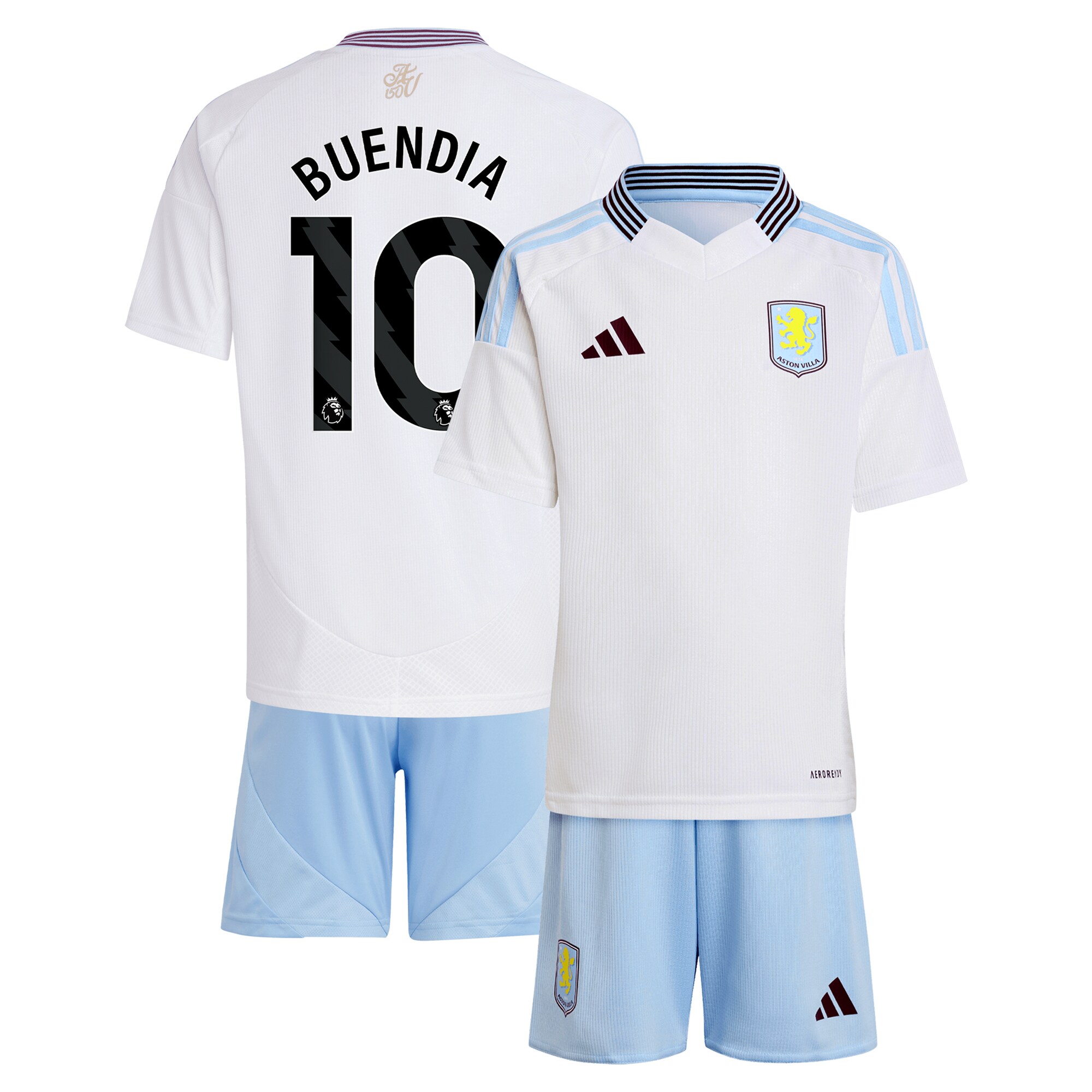 Aston Villa aston villa adidas away mini kit 2024-25 with buendia 10 printing Collection | AVFC Jerseys & Fan Gear