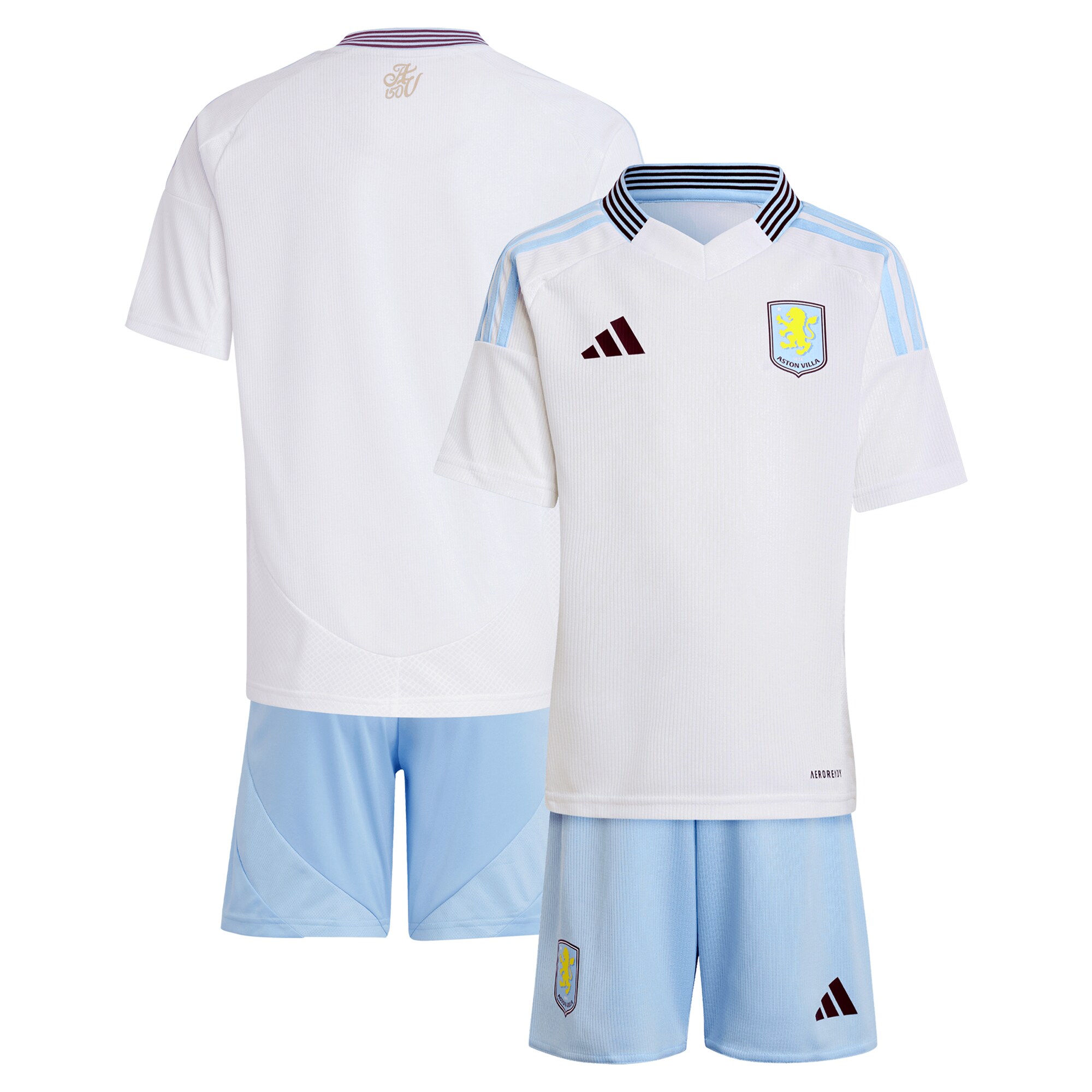 Aston Villa aston villa adidas away mini kit 2024-25 with custom printing Collection | AVFC Jerseys & Fan Gear