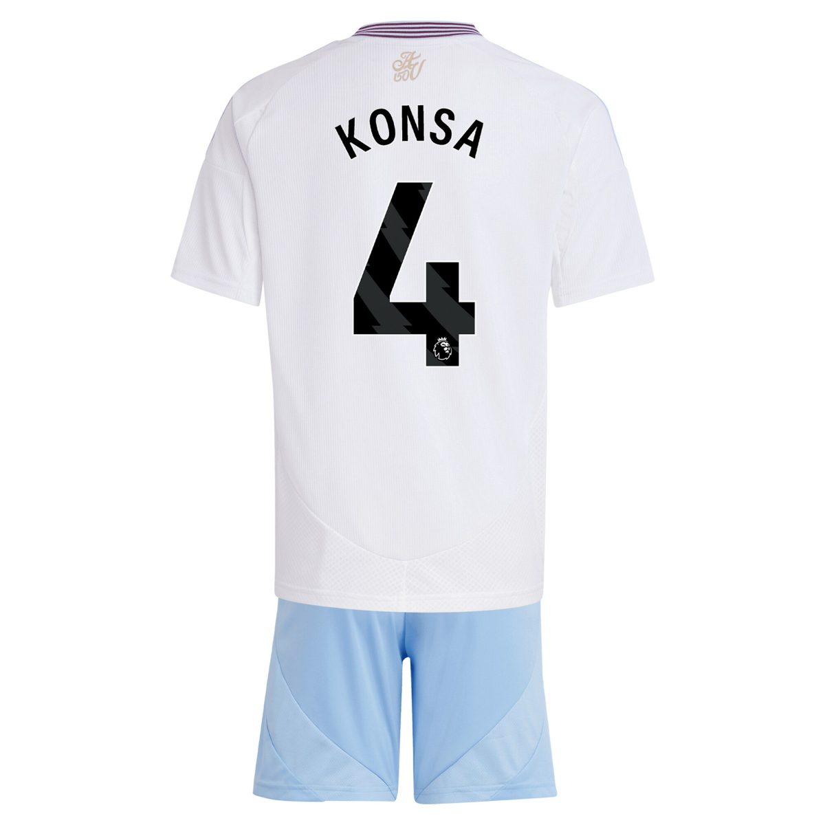 Aston Villa aston villa adidas away mini kit 2024-25 with konsa 4 printing Collection | AVFC Jerseys & Fan Gear