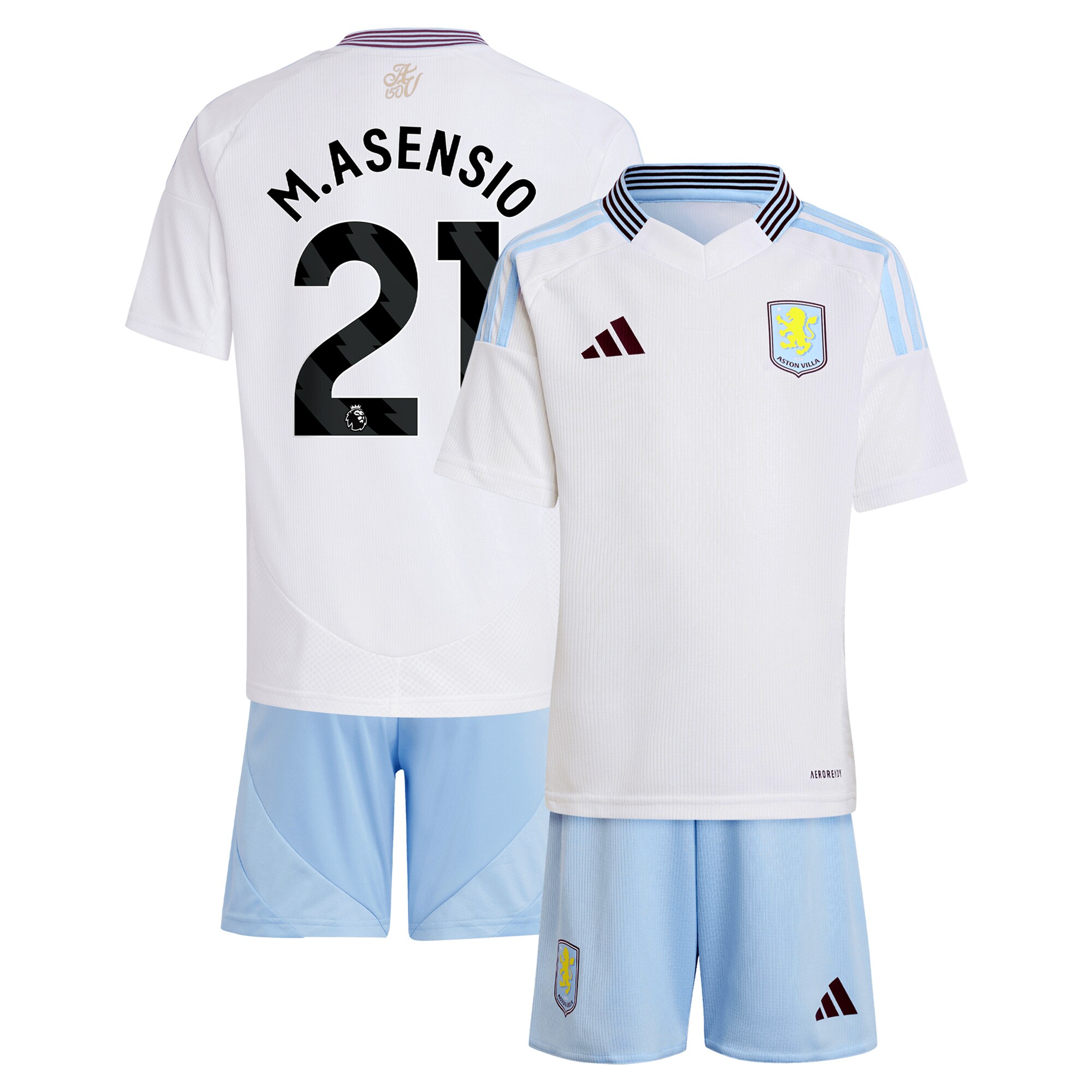 Aston Villa aston villa adidas away mini kit 2024-25 with m.asensio 21 printing Collection | AVFC Jerseys & Fan Gear
