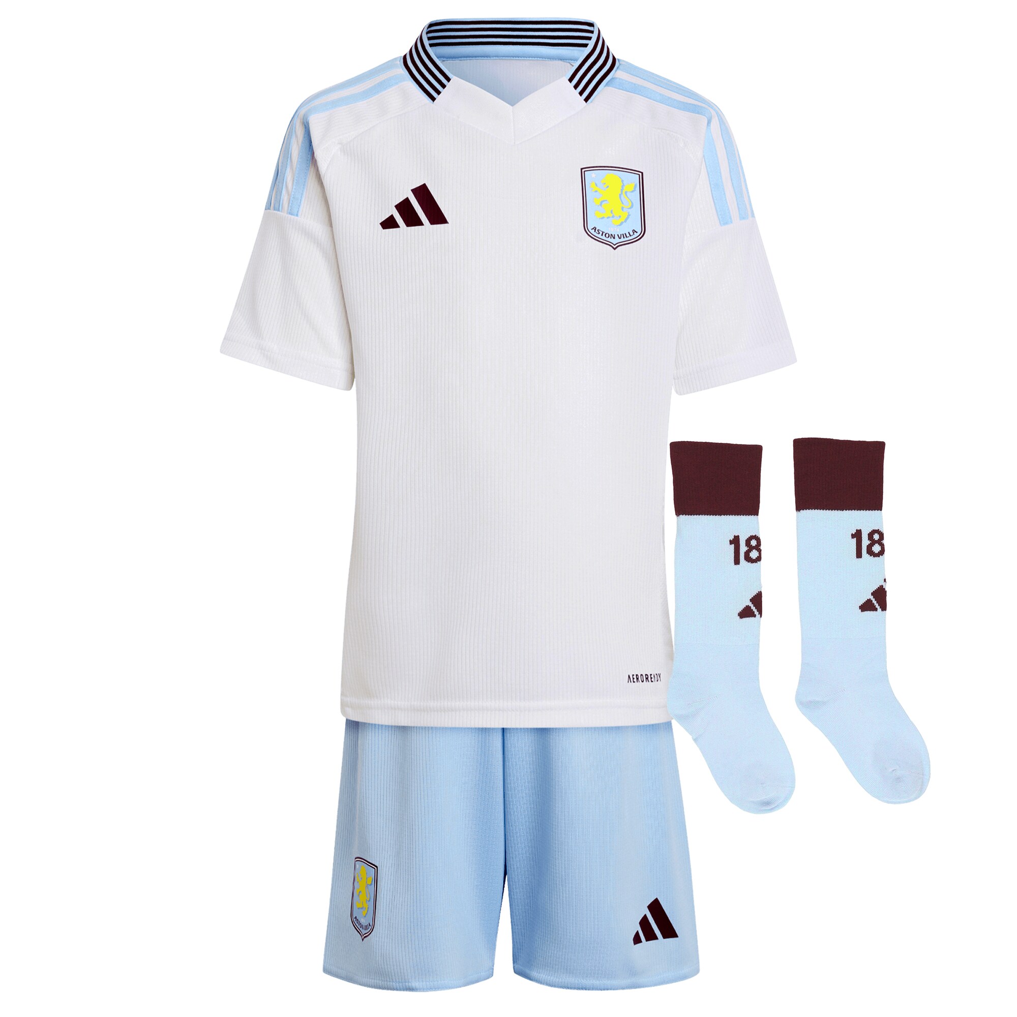 Aston Villa aston villa adidas away mini kit 2024-25 with malen 17 printing Collection | AVFC Jerseys & Fan Gear