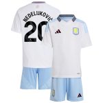 Aston Villa aston villa adidas away mini kit 2024-25 with nedeljković 20 printing Collection | AVFC Jerseys & Fan Gear
