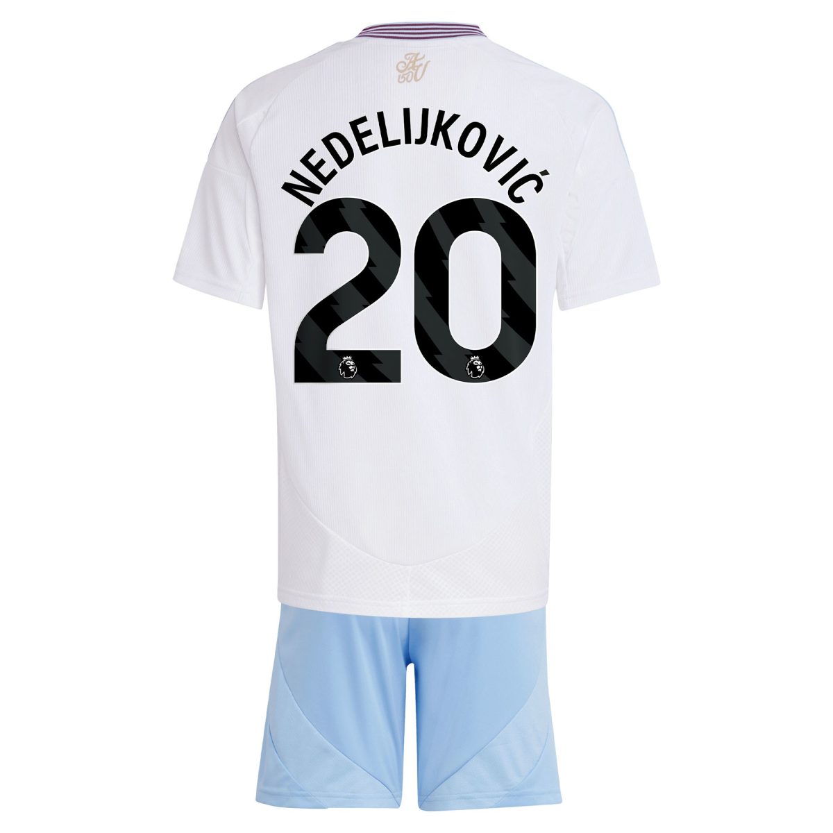 Aston Villa aston villa adidas away mini kit 2024-25 with nedeljković 20 printing Collection | AVFC Jerseys & Fan Gear