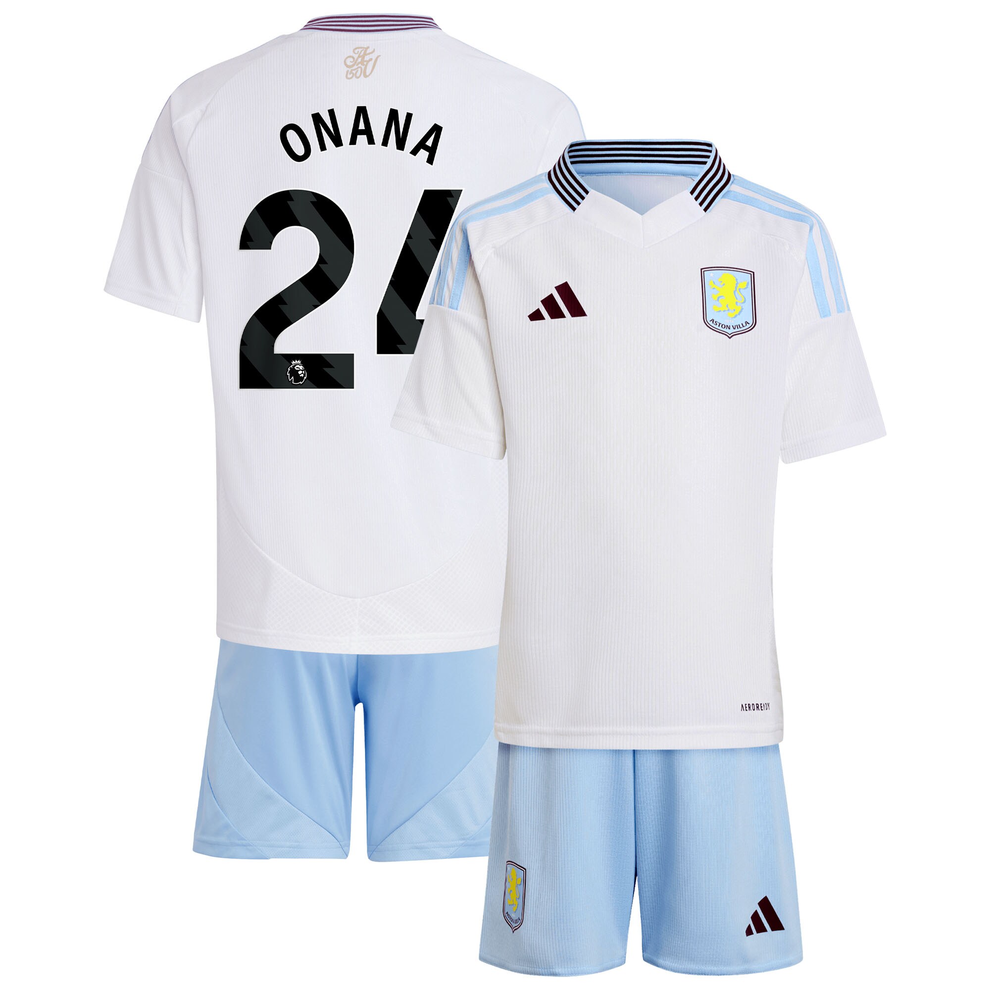 Aston Villa aston villa adidas away mini kit 2024-25 with onana 24 printing Collection | AVFC Jerseys & Fan Gear