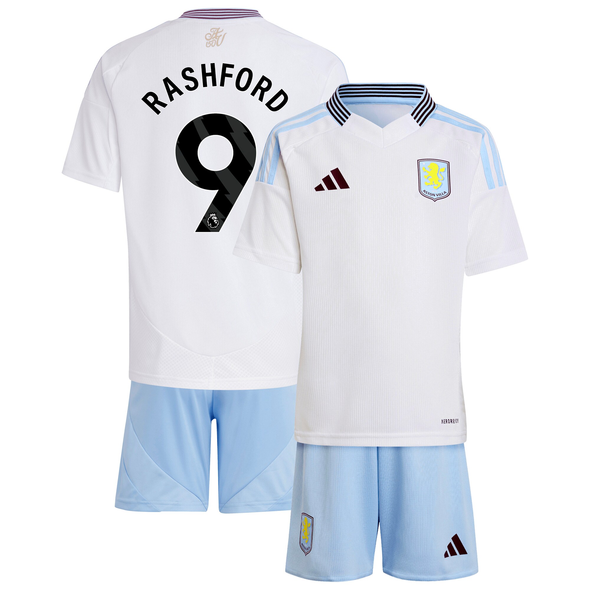 Aston Villa aston villa adidas away mini kit 2024-25 with rashford 9 printing Collection | AVFC Jerseys & Fan Gear