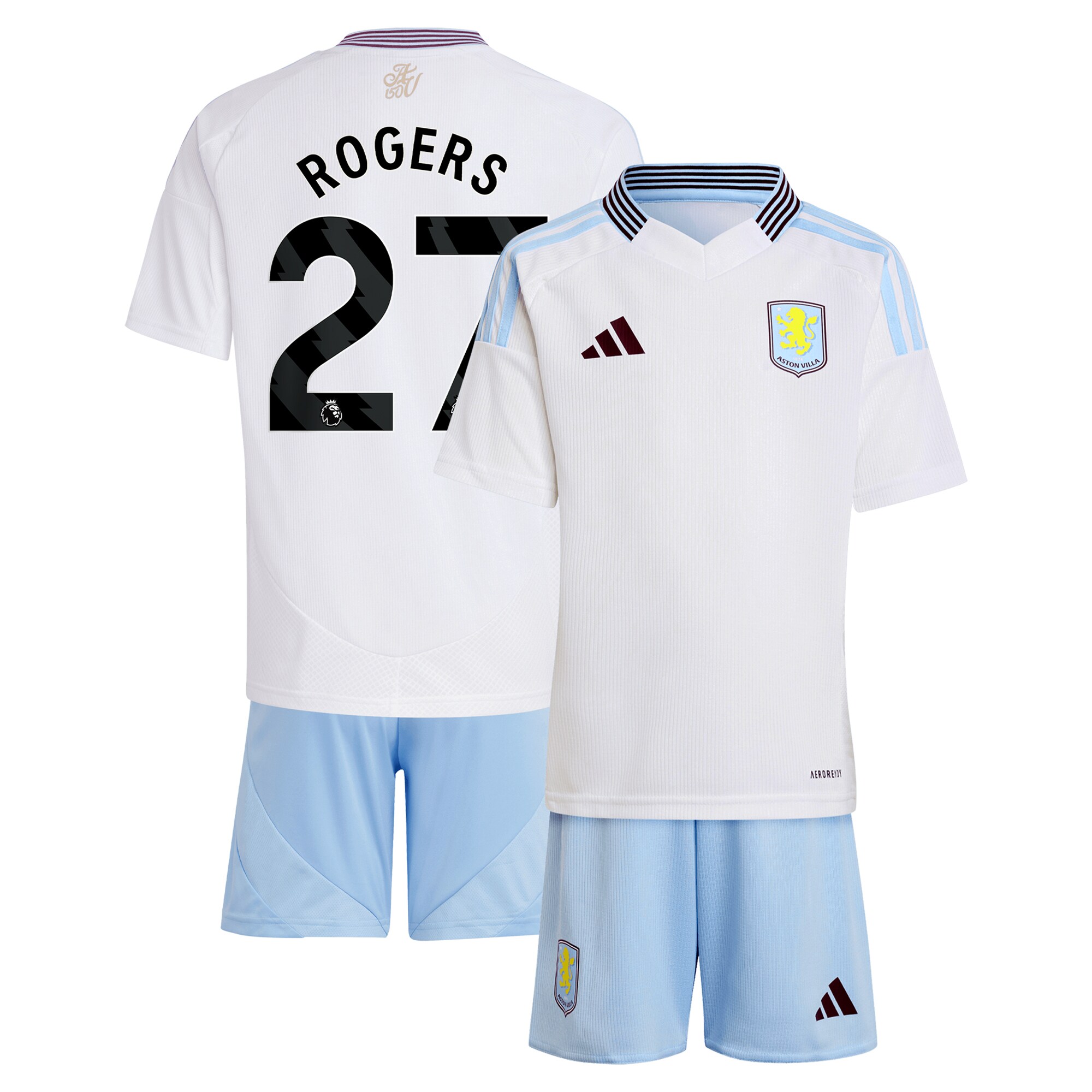 Aston Villa aston villa adidas away mini kit 2024-25 with rogers 27 printing Collection | AVFC Jerseys & Fan Gear