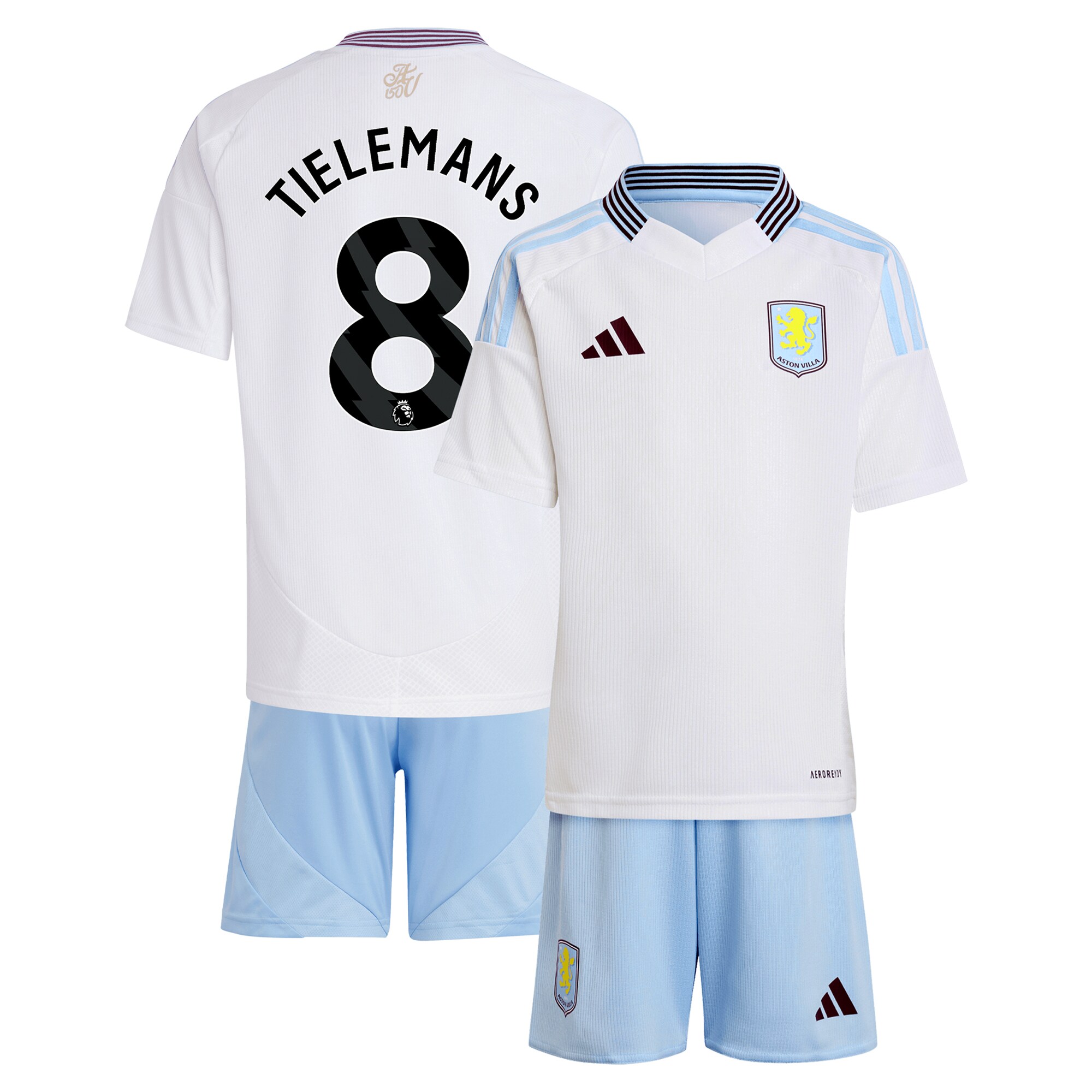 Aston Villa aston villa adidas away mini kit 2024-25 with tielemans 8 printing Collection | AVFC Jerseys & Fan Gear