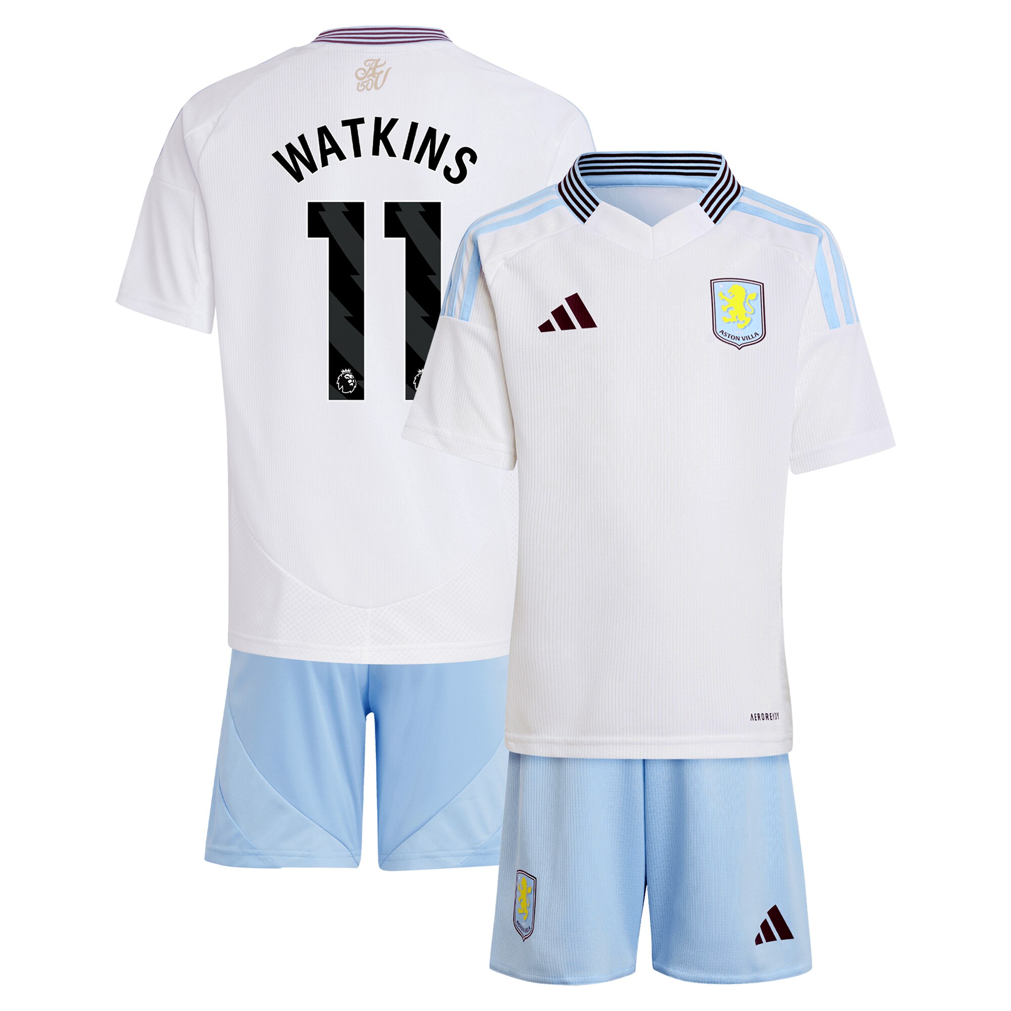 Aston Villa aston villa adidas away mini kit 2024-25 with watkins 11 printing Collection | AVFC Jerseys & Fan Gear
