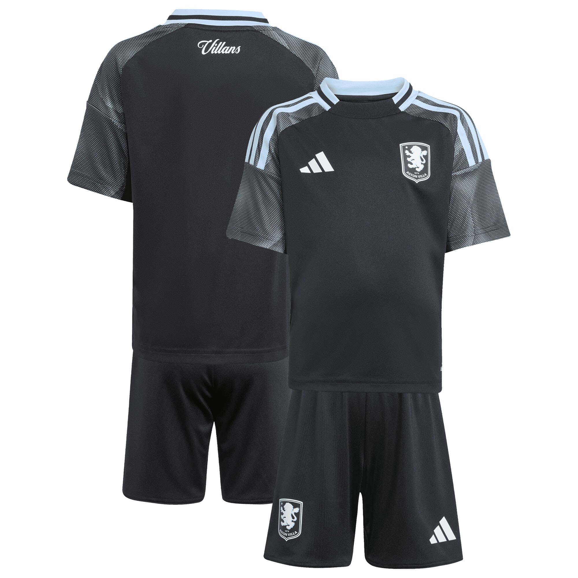 Aston Villa aston villa adidas away mini kit 2025-26 with custom printing Collection | AVFC Jerseys & Fan Gear