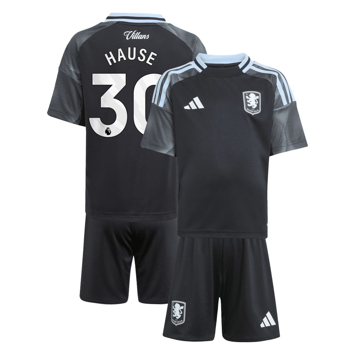 Aston Villa aston villa adidas away mini kit 2025-26 with hause 30 printing Collection | AVFC Jerseys & Fan Gear