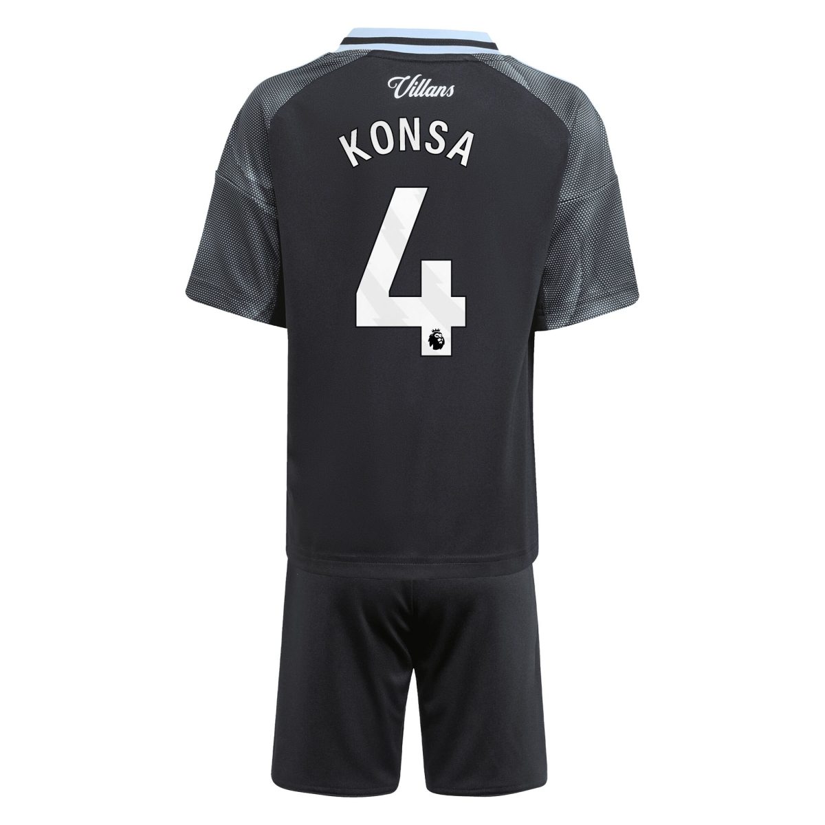 Aston Villa aston villa adidas away mini kit 2025-26 with konsa 4 printing Collection | AVFC Jerseys & Fan Gear