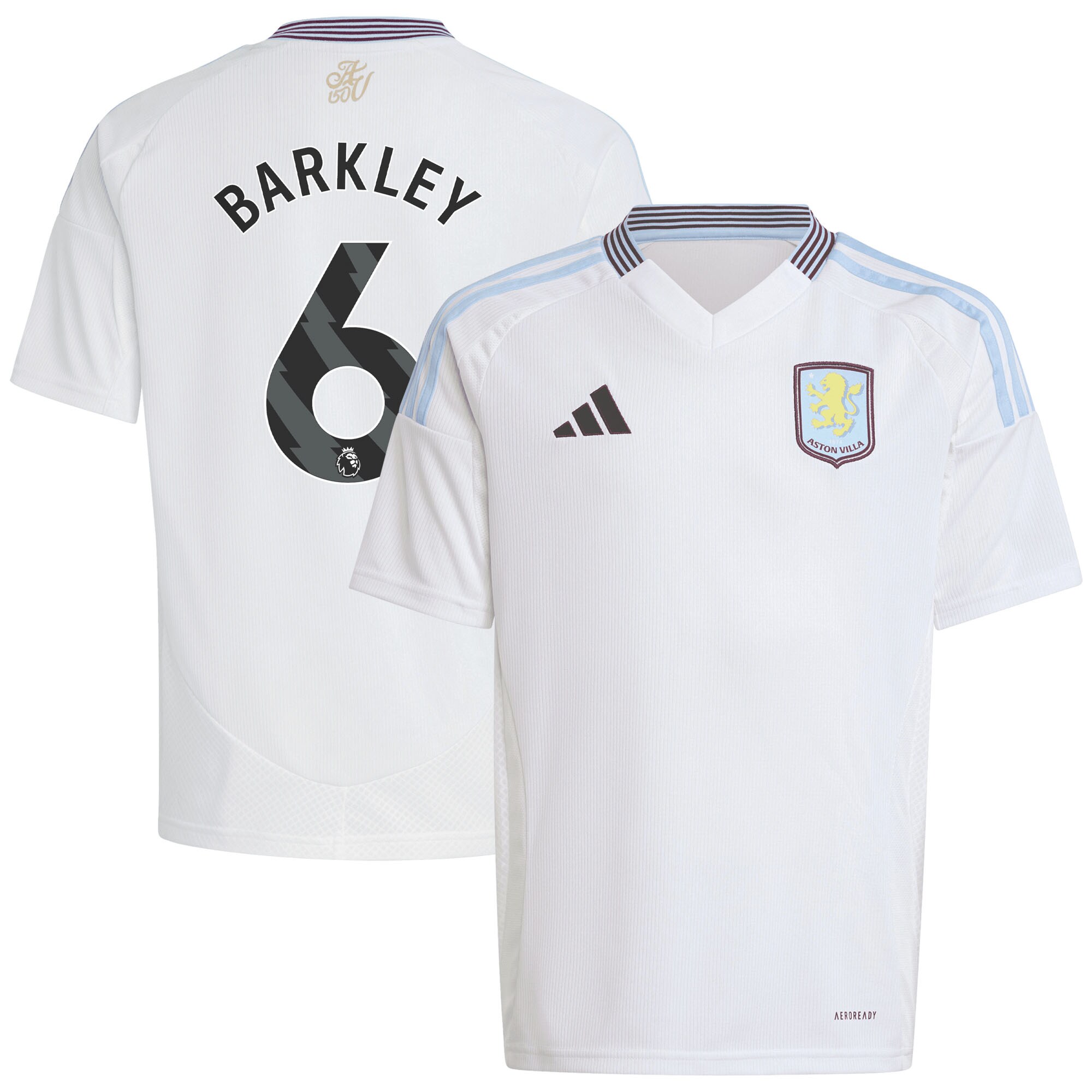 Aston Villa aston villa adidas away shirt 2024-25 – kids with barkley 6 printing Collection | AVFC Jerseys & Fan Gear