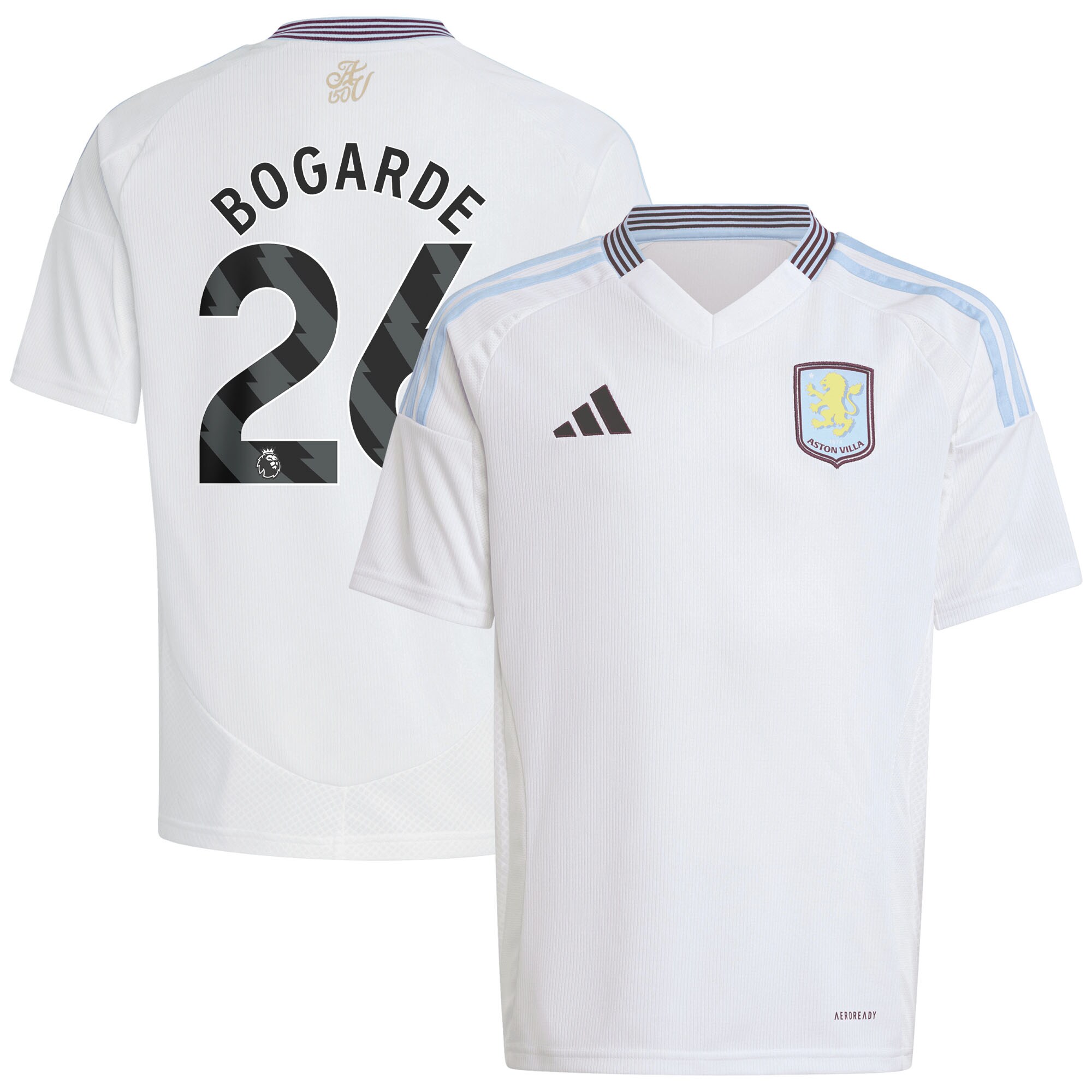 Aston Villa aston villa adidas away shirt 2024-25 – kids with bogarde 26 printing Collection | AVFC Jerseys & Fan Gear