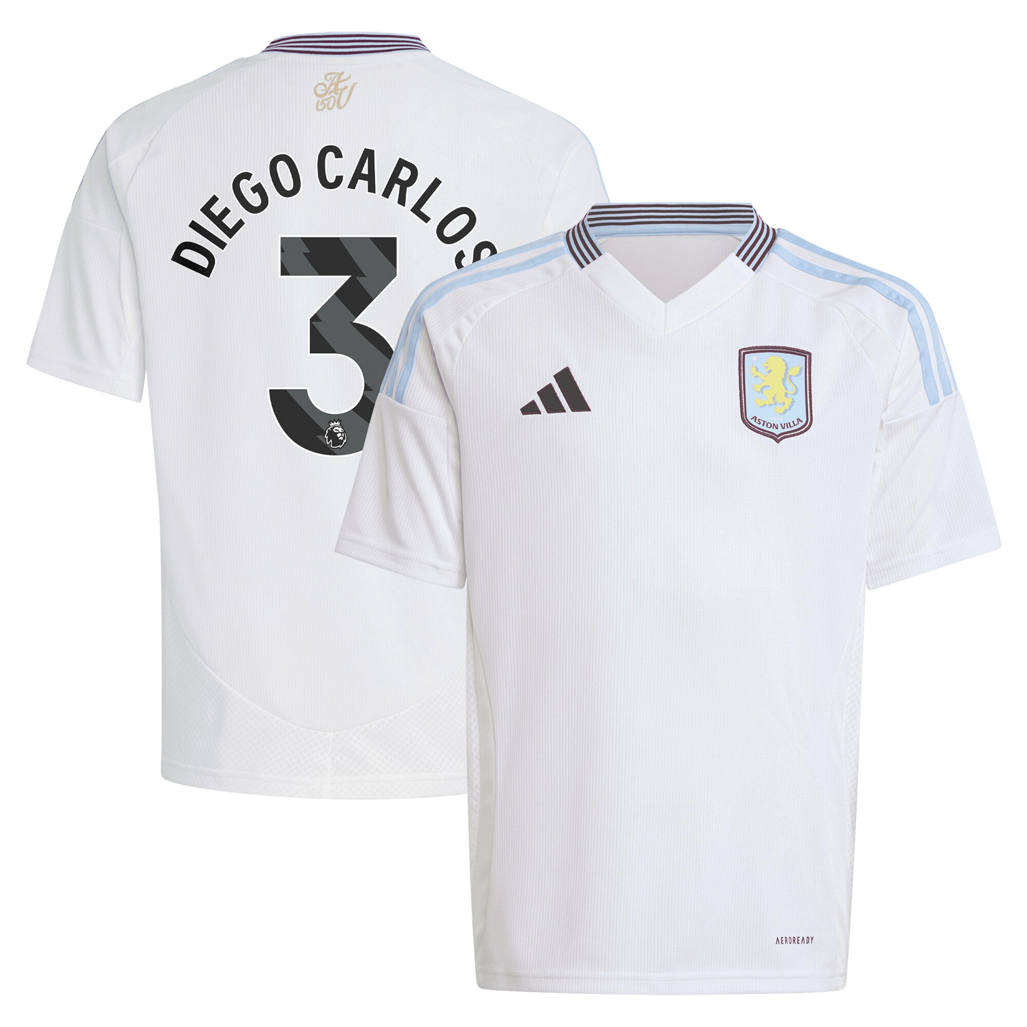 Aston Villa aston villa adidas away shirt 2024-25 – kids with diego carlos 3 printing Collection | AVFC Jerseys & Fan Gear