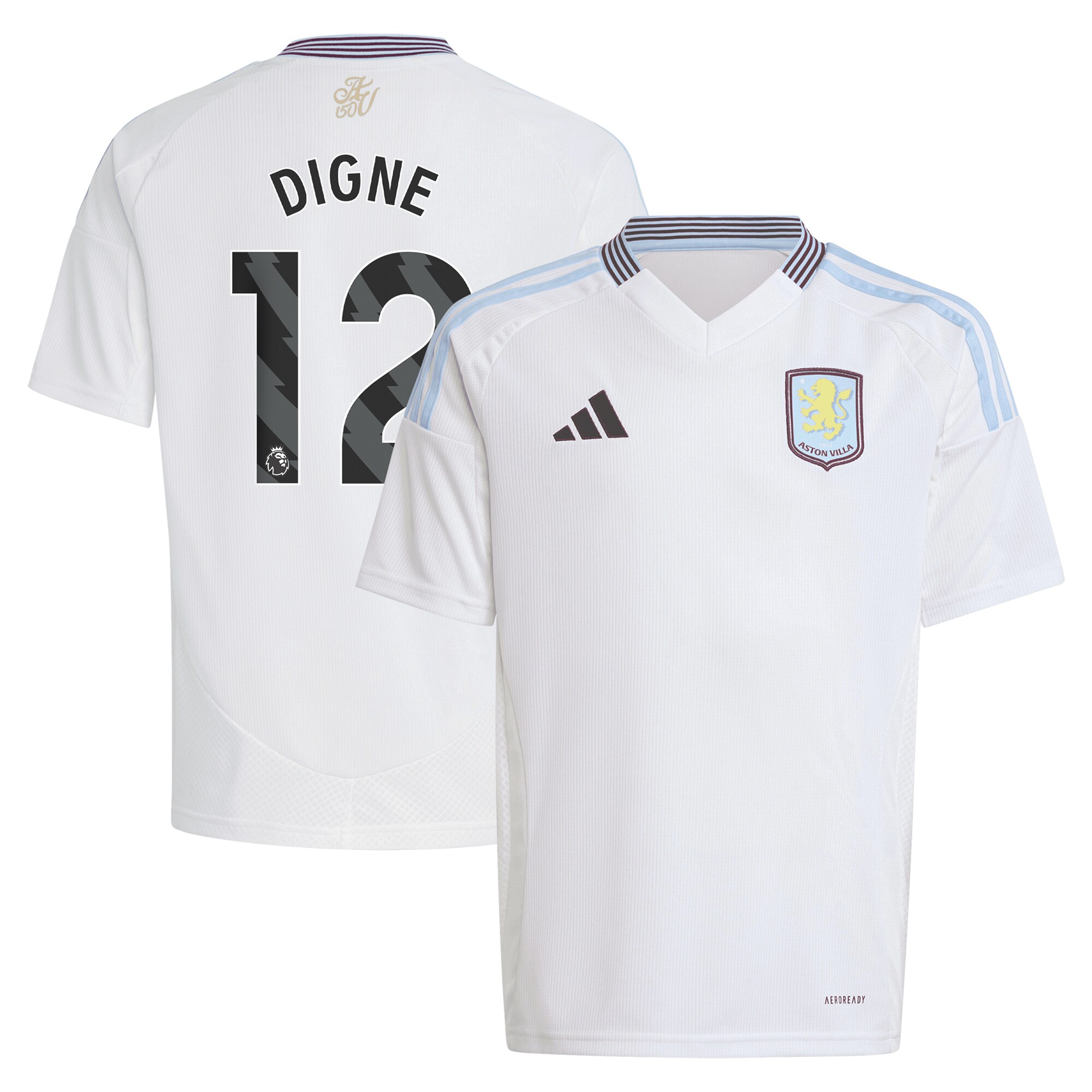 Aston Villa aston villa adidas away shirt 2024-25 – kids with digne 12 printing Collection | AVFC Jerseys & Fan Gear