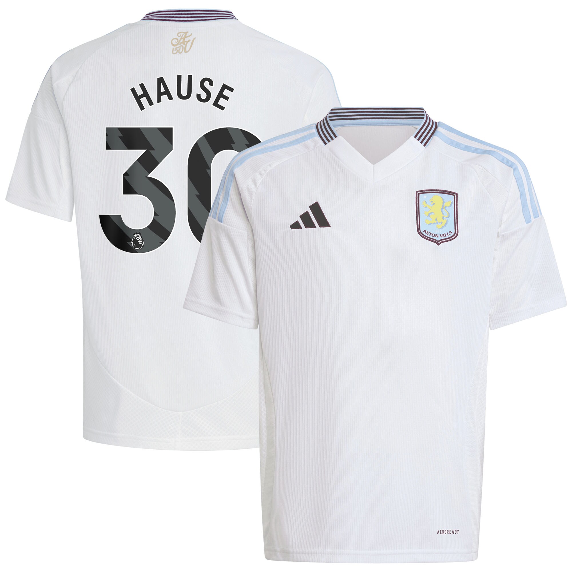Aston Villa aston villa adidas away shirt 2024-25 – kids with hause 30 printing Collection | AVFC Jerseys & Fan Gear