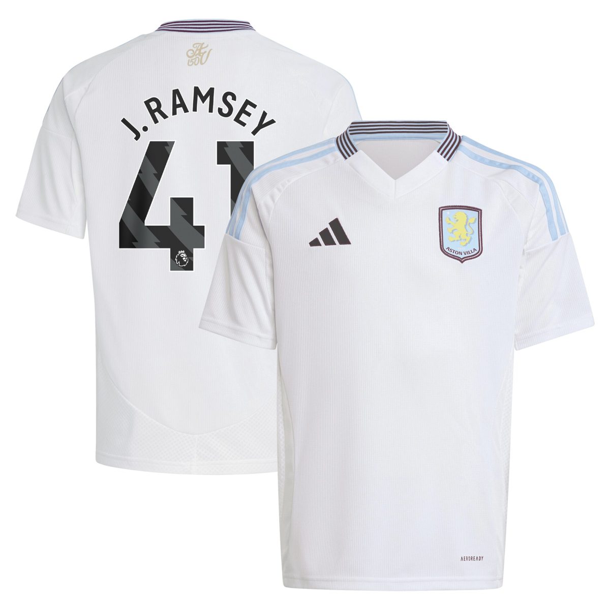Aston Villa aston villa adidas away shirt 2024-25 – kids with j. ramsey 41 printing Collection | AVFC Jerseys & Fan Gear