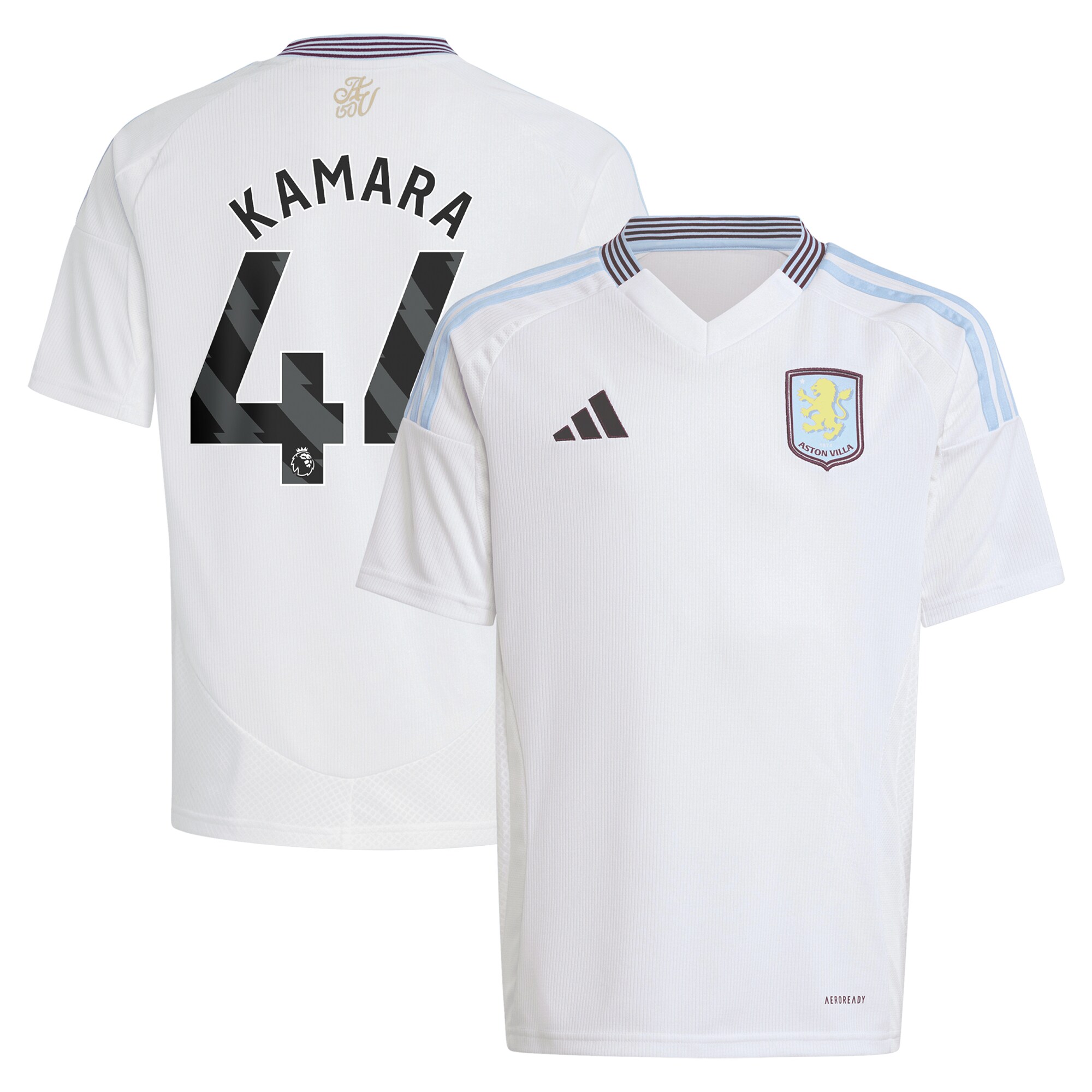 Aston Villa aston villa adidas away shirt 2024-25 – kids with kamara 44 printing Collection | AVFC Jerseys & Fan Gear