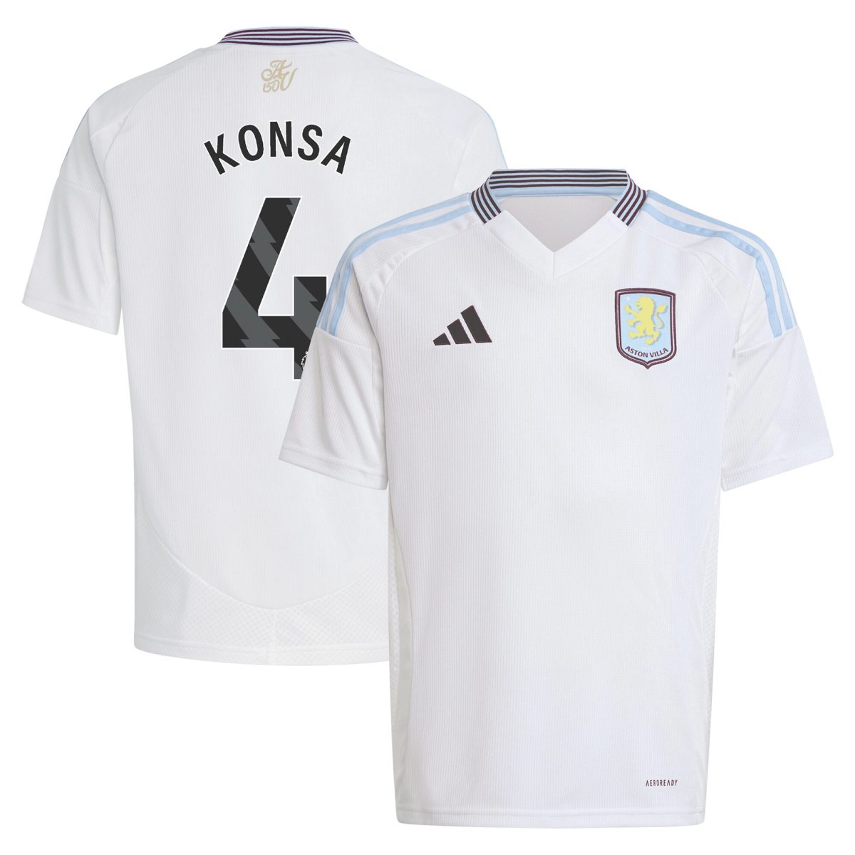 Aston Villa aston villa adidas away shirt 2024-25 – kids with konsa 4 printing Collection | AVFC Jerseys & Fan Gear
