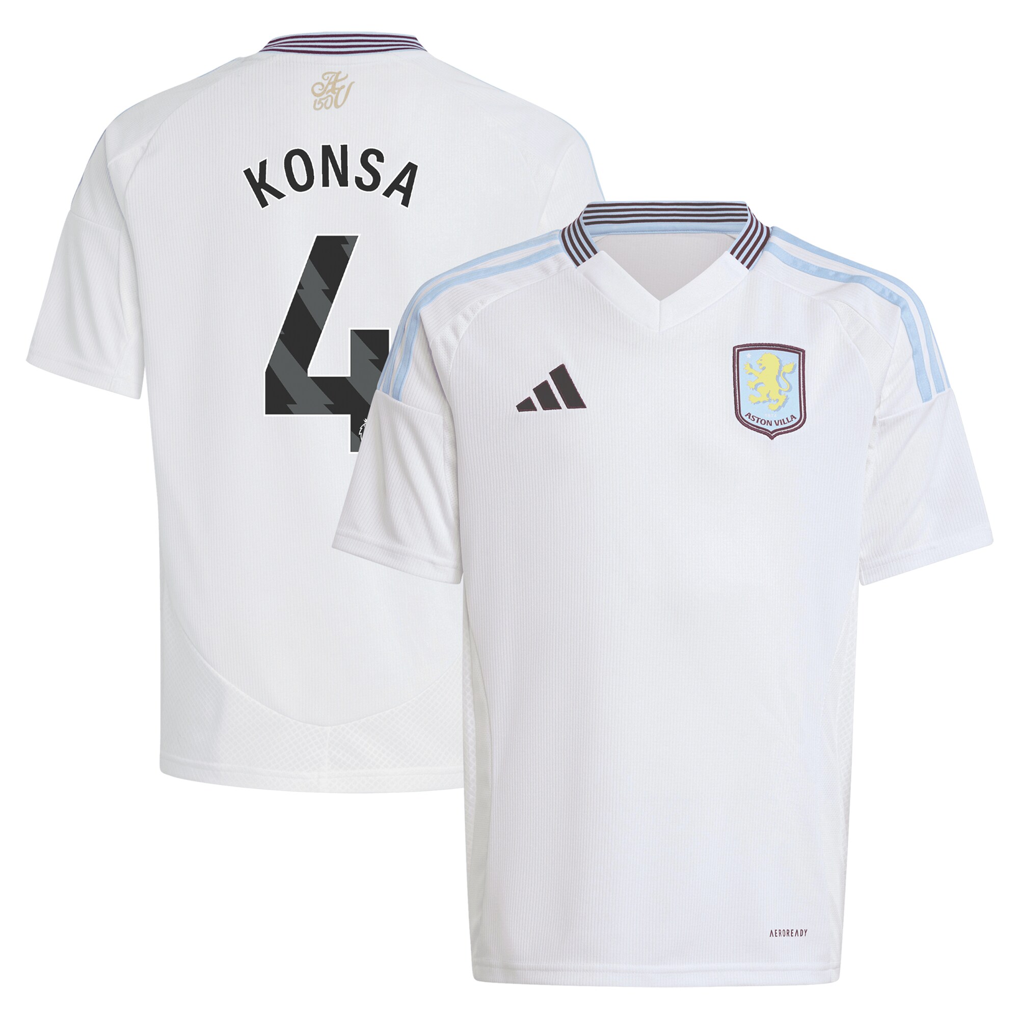 Aston Villa aston villa adidas away shirt 2024-25 – kids with konsa 4 printing Collection | AVFC Jerseys & Fan Gear