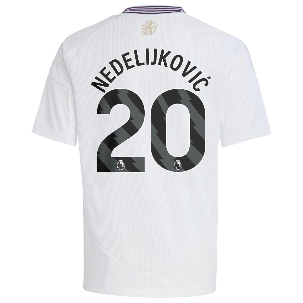 Aston Villa aston villa adidas away shirt 2024-25 – kids with nedeljković 20 printing Collection | AVFC Jerseys & Fan Gear