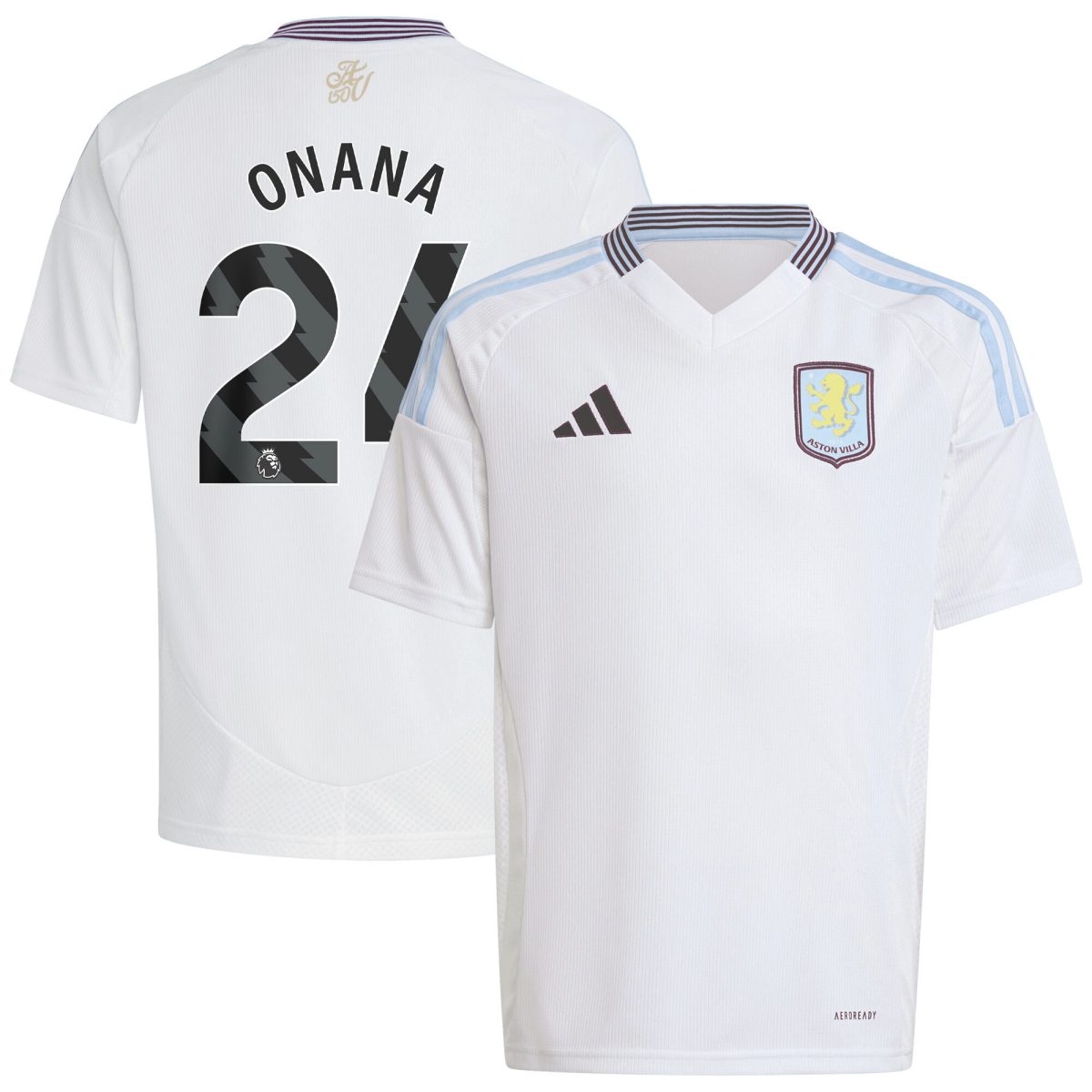 Aston Villa aston villa adidas away shirt 2024-25 – kids with onana 24 printing Collection | AVFC Jerseys & Fan Gear