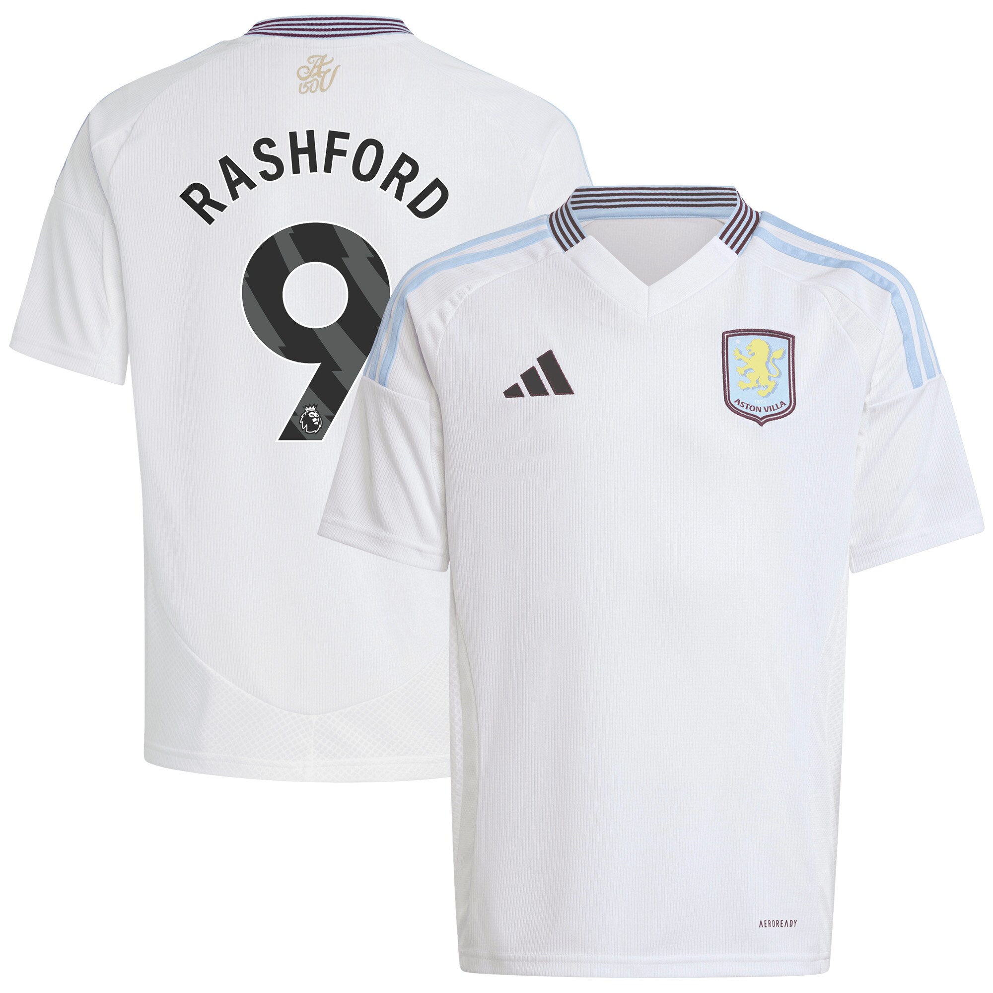Aston Villa aston villa adidas away shirt 2024-25 – kids with rashford 9 printing Collection | AVFC Jerseys & Fan Gear