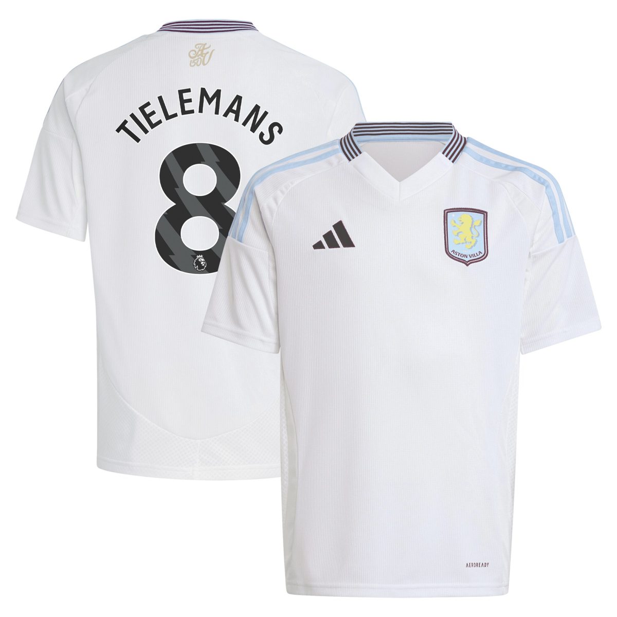 Aston Villa aston villa adidas away shirt 2024-25 – kids with tielemans 8 printing Collection | AVFC Jerseys & Fan Gear