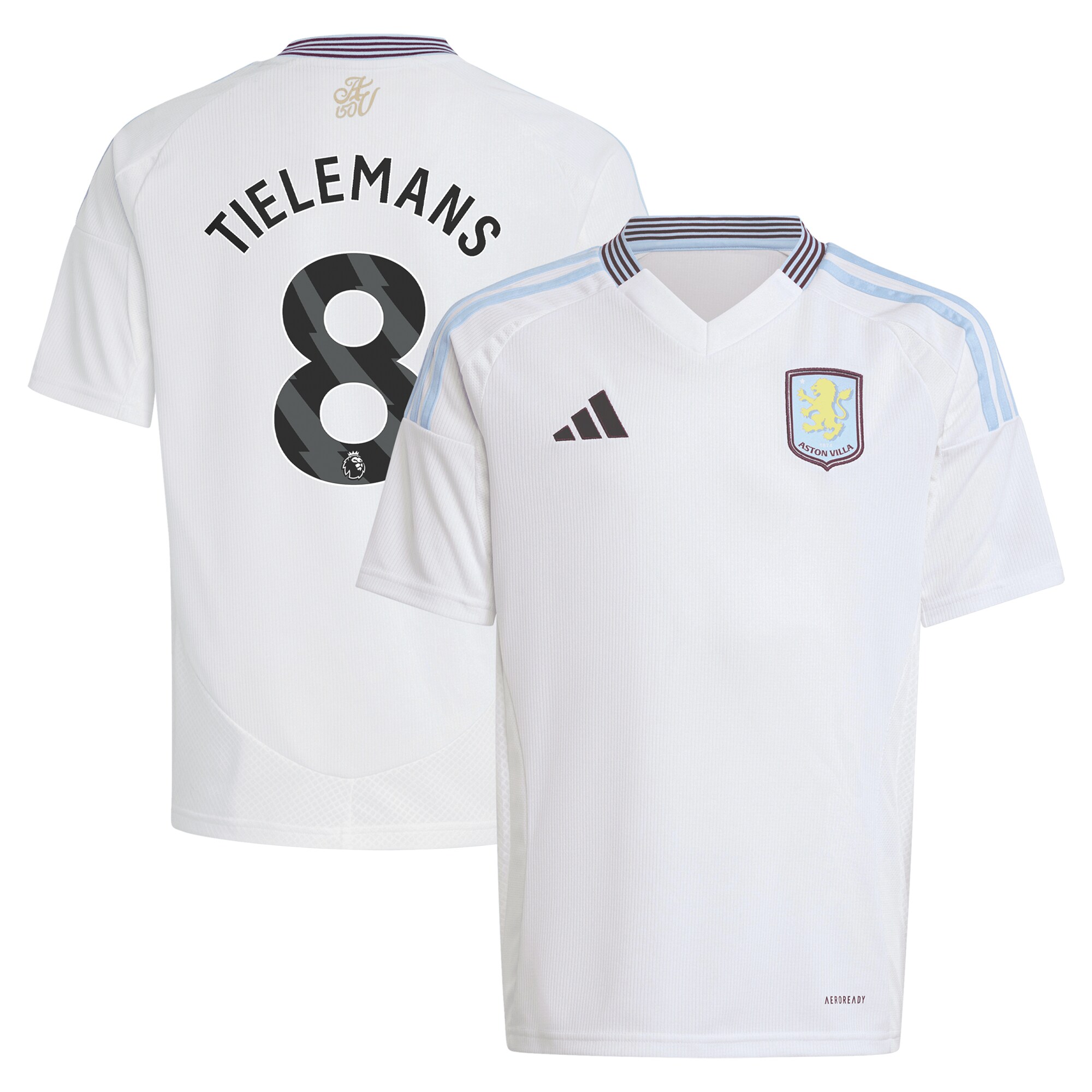 Aston Villa aston villa adidas away shirt 2024-25 – kids with tielemans 8 printing Collection | AVFC Jerseys & Fan Gear