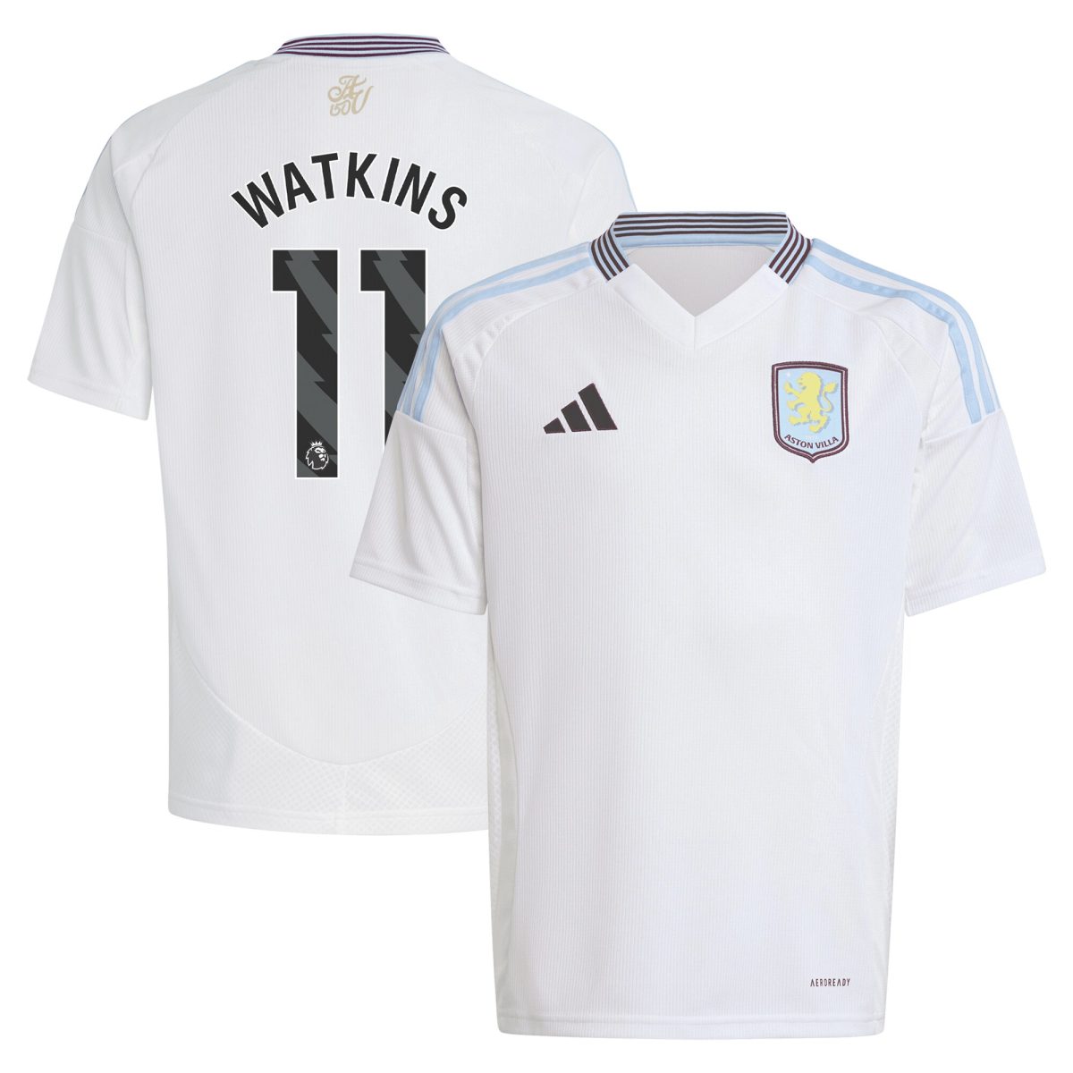 Aston Villa aston villa adidas away shirt 2024-25 – kids with watkins 11 printing Collection | AVFC Jerseys & Fan Gear