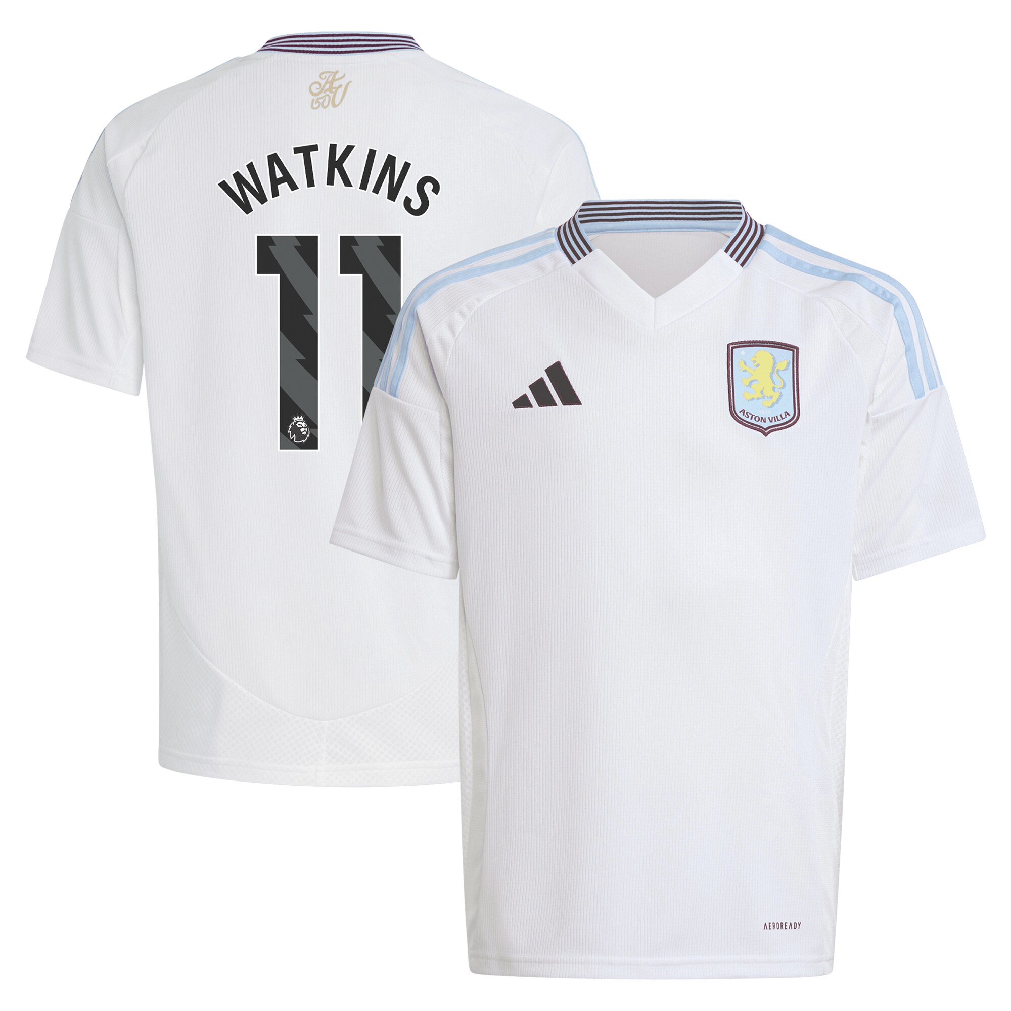 Aston Villa aston villa adidas away shirt 2024-25 – kids with watkins 11 printing Collection | AVFC Jerseys & Fan Gear
