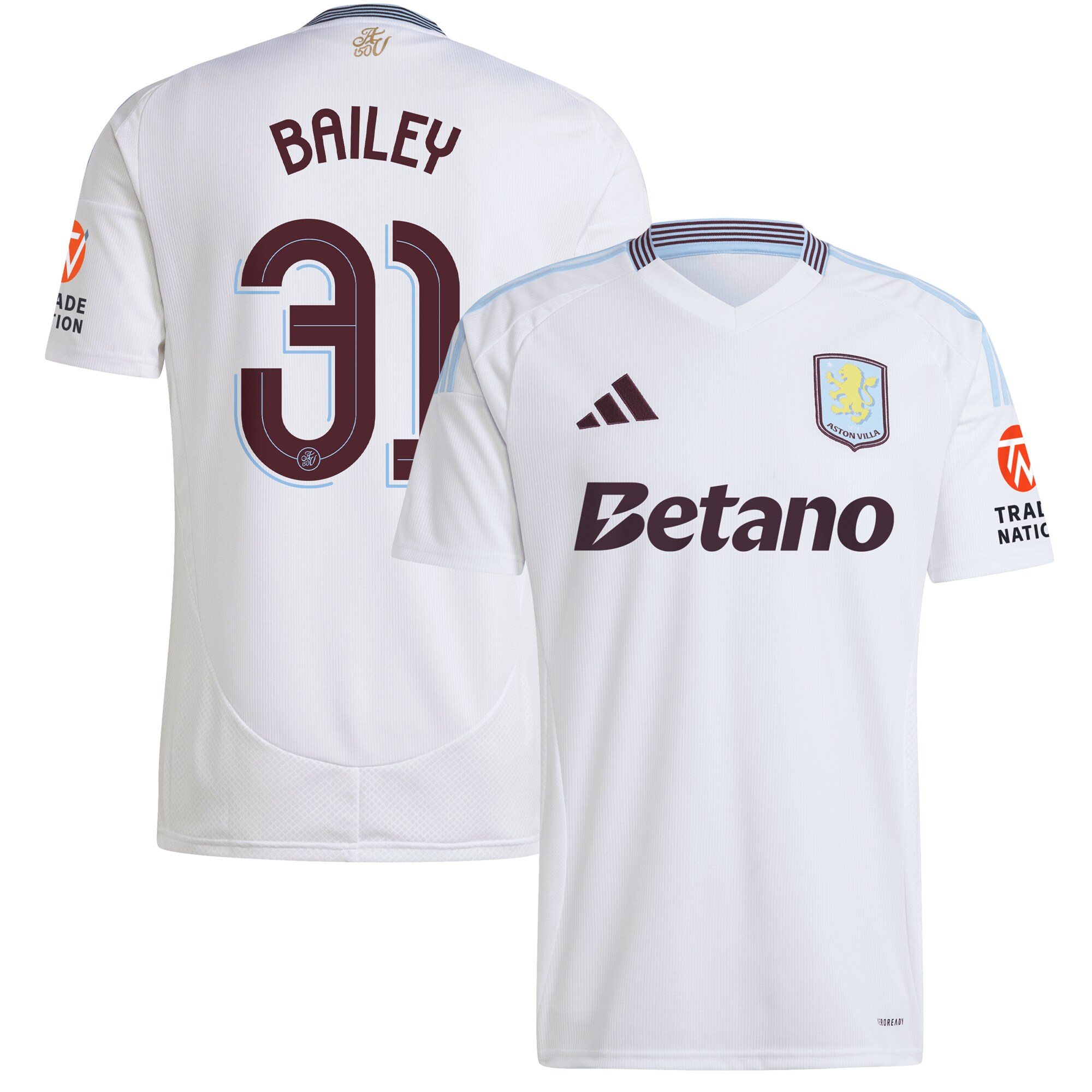 Aston Villa aston villa adidas away shirt 2024-25 with bailey 31 cup printing Collection | AVFC Jerseys & Fan Gear