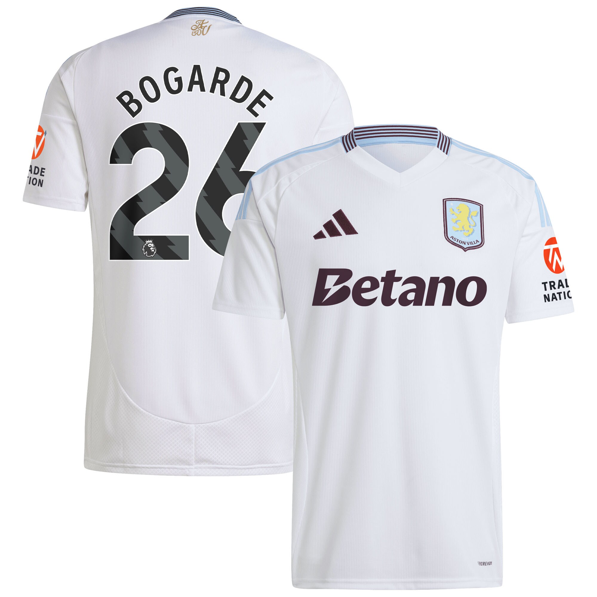 Aston Villa aston villa adidas away shirt 2024-25 with bogarde 26 printing Collection | AVFC Jerseys & Fan Gear