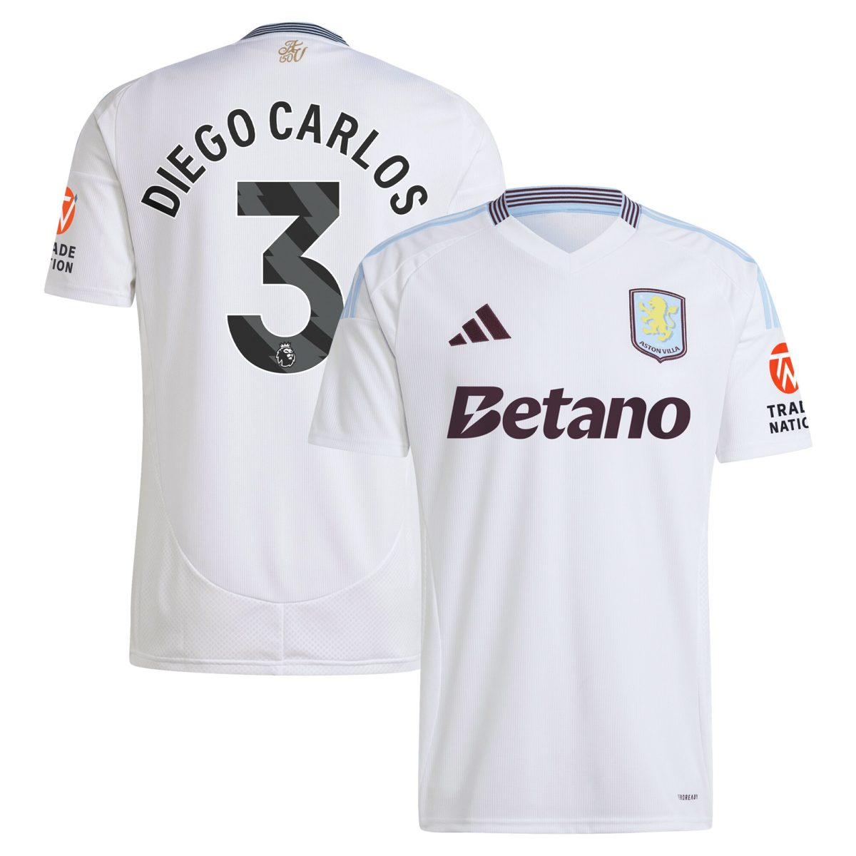 Aston Villa aston villa adidas away shirt 2024-25 with diego carlos 3 printing Collection | AVFC Jerseys & Fan Gear