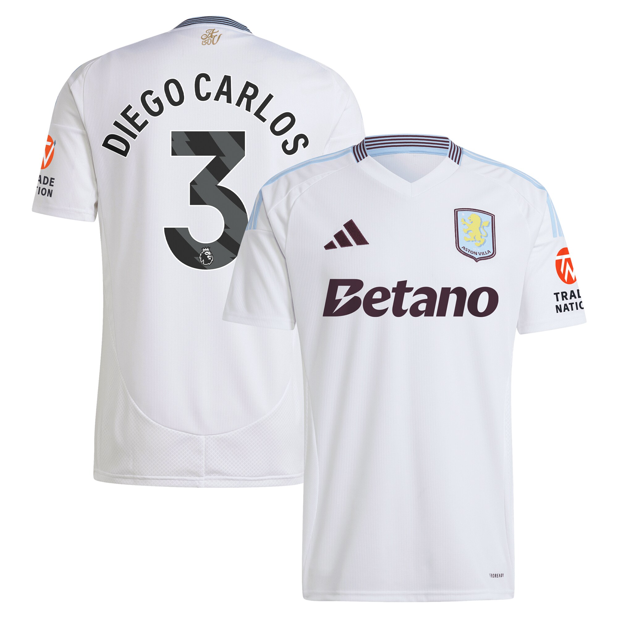 Aston Villa aston villa adidas away shirt 2024-25 with diego carlos 3 printing Collection | AVFC Jerseys & Fan Gear