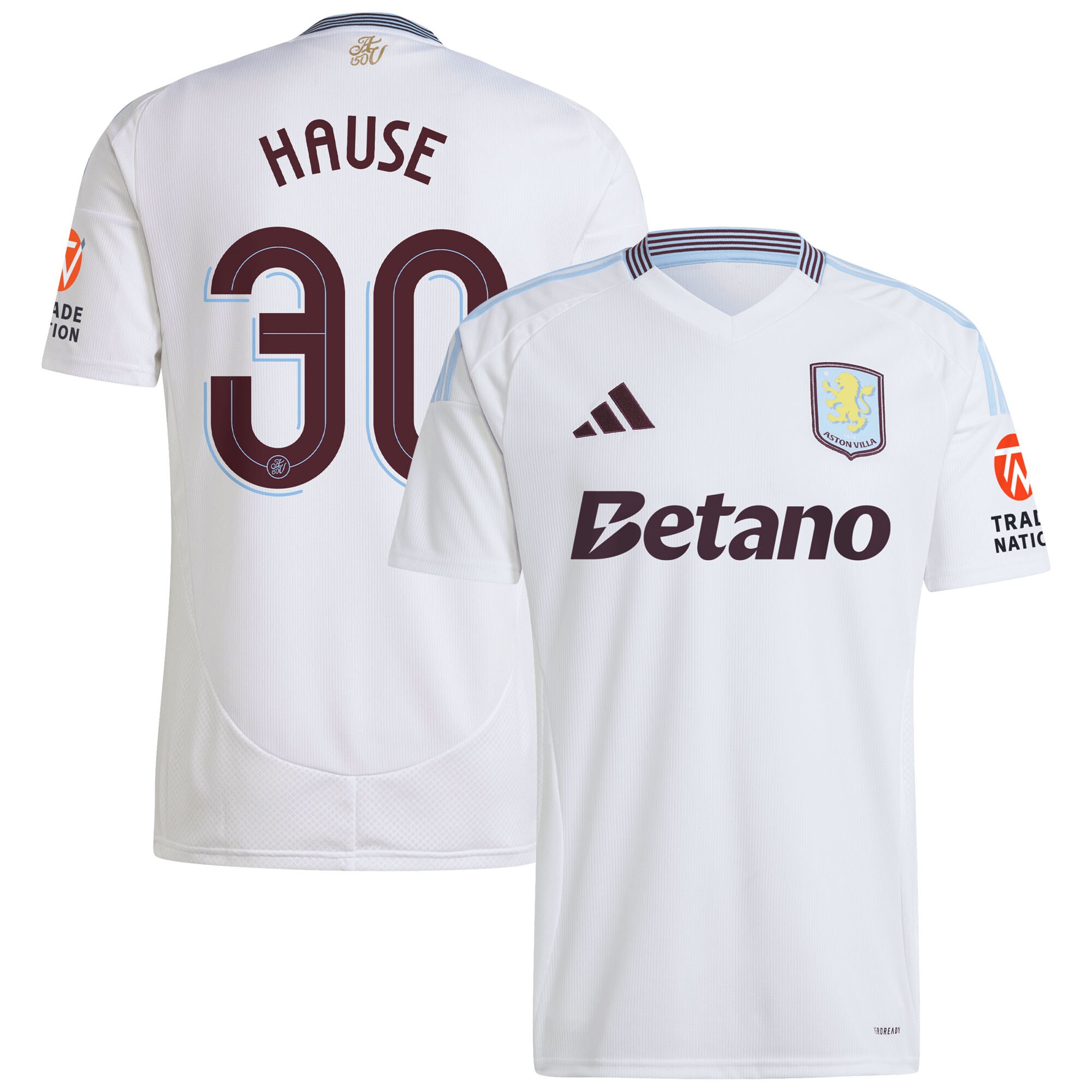 Aston Villa aston villa adidas away shirt 2024-25 with hause 30 cup printing Collection | AVFC Jerseys & Fan Gear