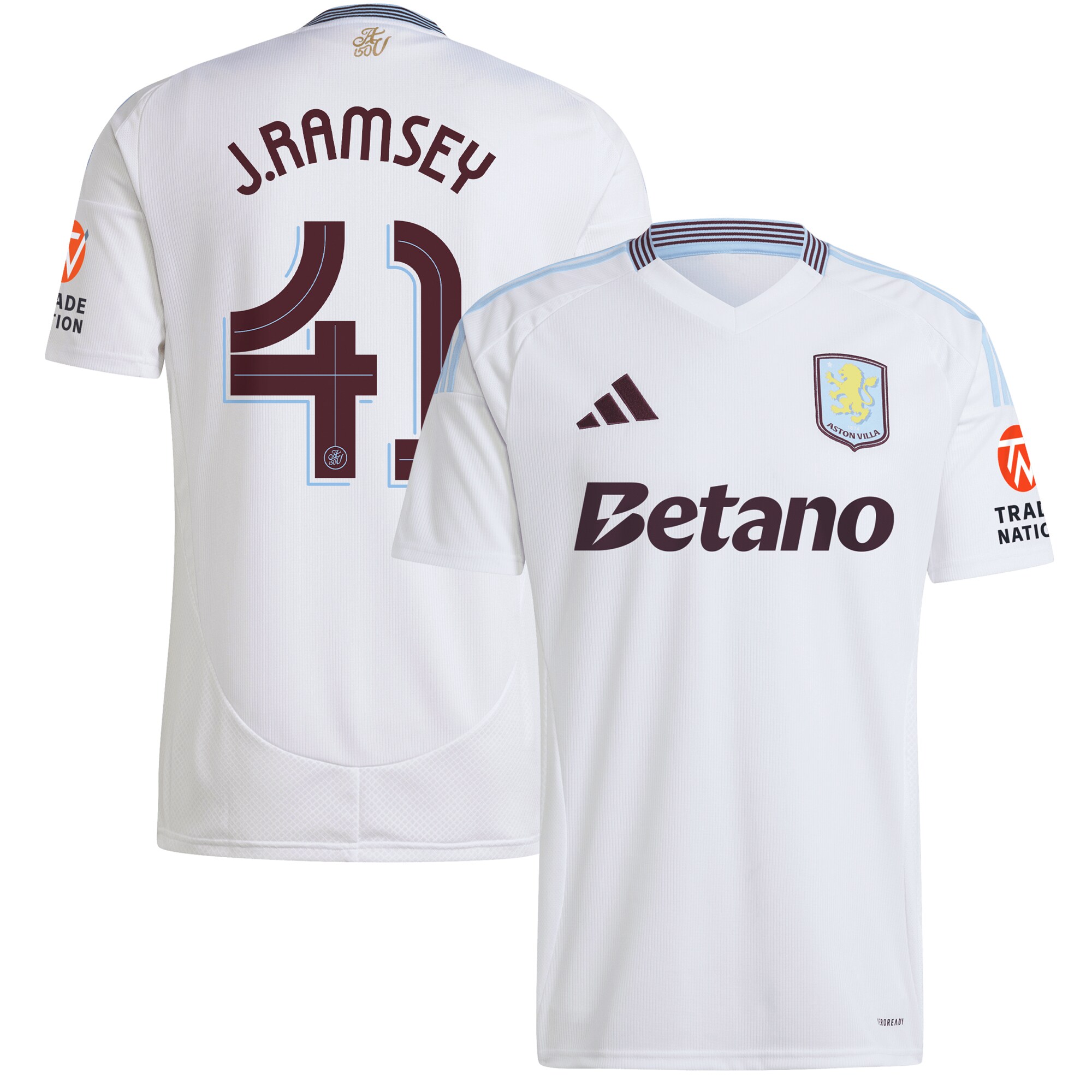 Aston Villa aston villa adidas away shirt 2024-25 with j. ramsey 41 cup printing Collection | AVFC Jerseys & Fan Gear