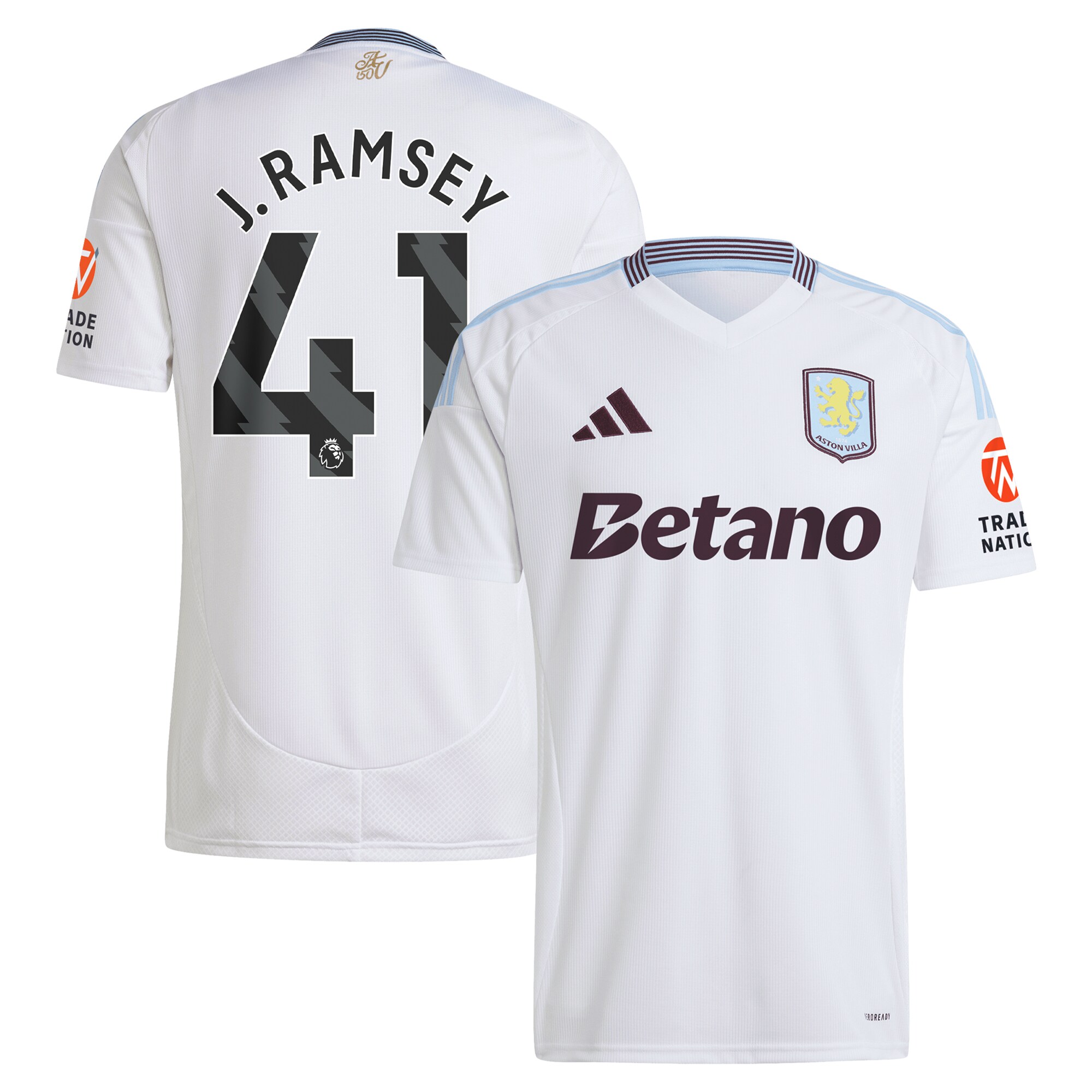 Aston Villa aston villa adidas away shirt 2024-25 with j. ramsey 41 printing Collection | AVFC Jerseys & Fan Gear
