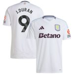 Aston Villa aston villa adidas away shirt 2024-25 with j.duran 9 printing Collection | AVFC Jerseys & Fan Gear
