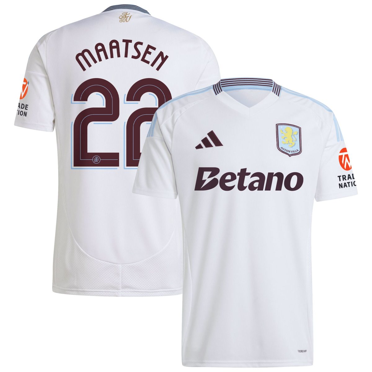 Aston Villa aston villa adidas away shirt 2024-25 with maatsen 22 cup printing Collection | AVFC Jerseys & Fan Gear