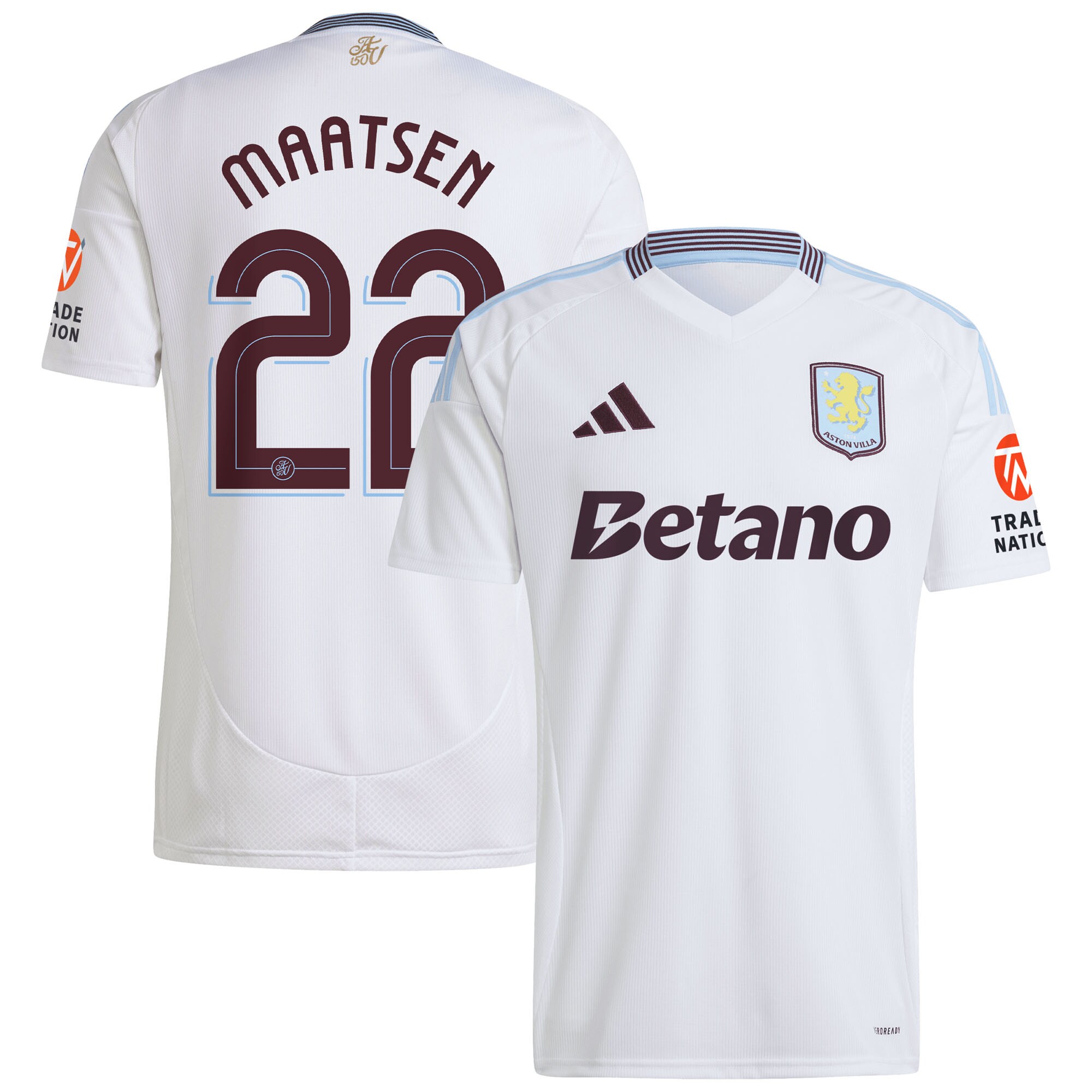 Aston Villa aston villa adidas away shirt 2024-25 with maatsen 22 cup printing Collection | AVFC Jerseys & Fan Gear