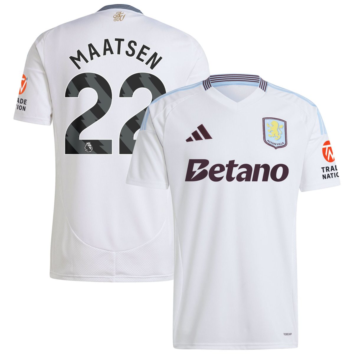Aston Villa aston villa adidas away shirt 2024-25 with maatsen 22 printing Collection | AVFC Jerseys & Fan Gear
