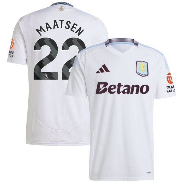 Aston Villa aston villa adidas away shirt 2024-25 with maatsen 22 printing Collection | AVFC Jerseys & Fan Gear