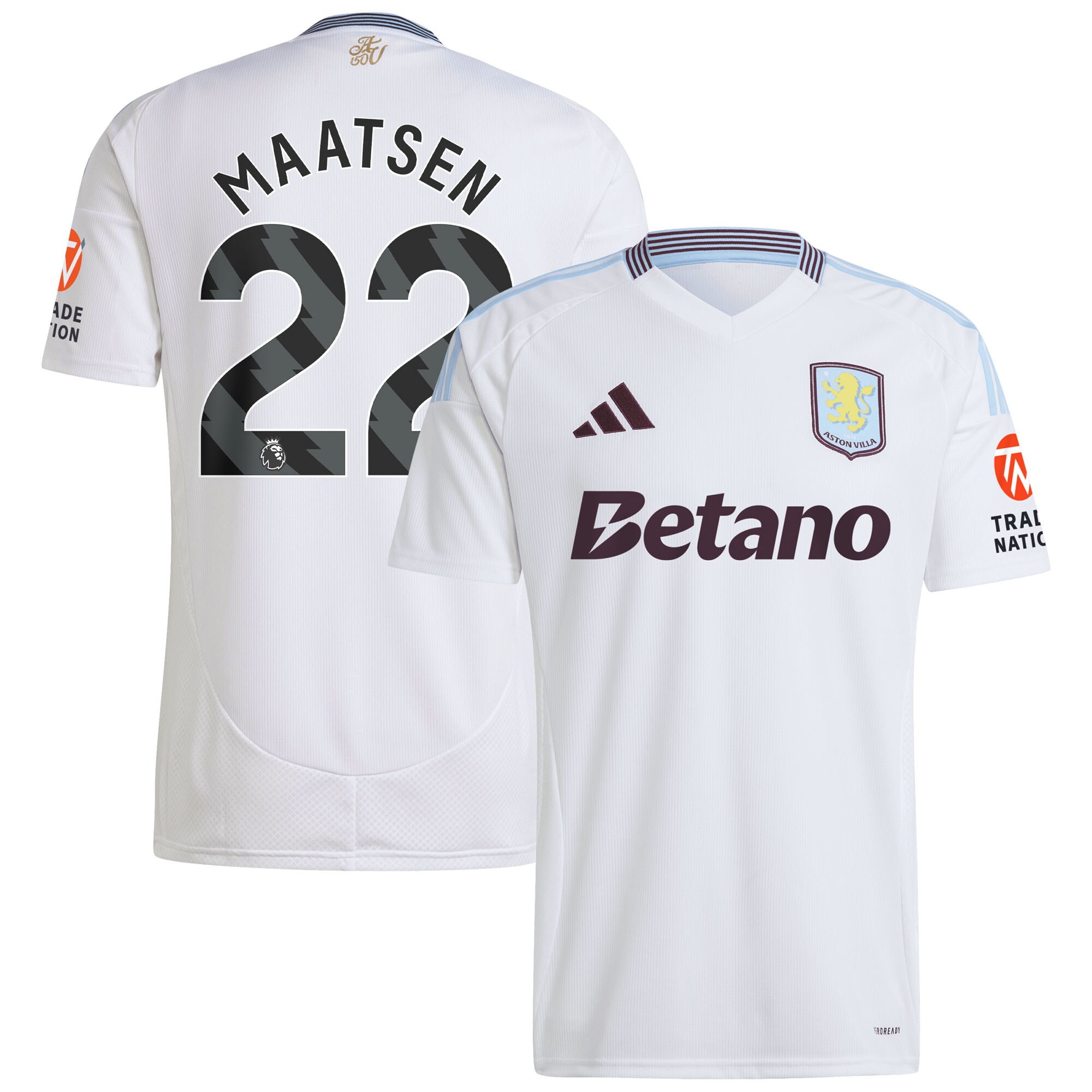 Aston Villa aston villa adidas away shirt 2024-25 with maatsen 22 printing Collection | AVFC Jerseys & Fan Gear