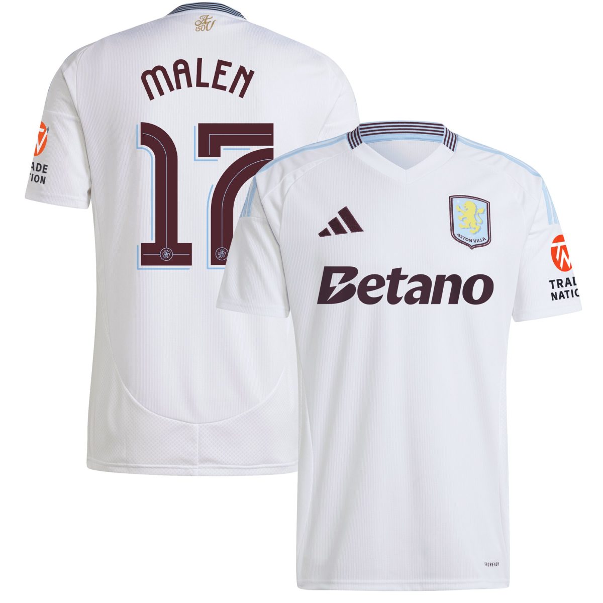 Aston Villa aston villa adidas away shirt 2024-25 with malen 17 cup printing Collection | AVFC Jerseys & Fan Gear