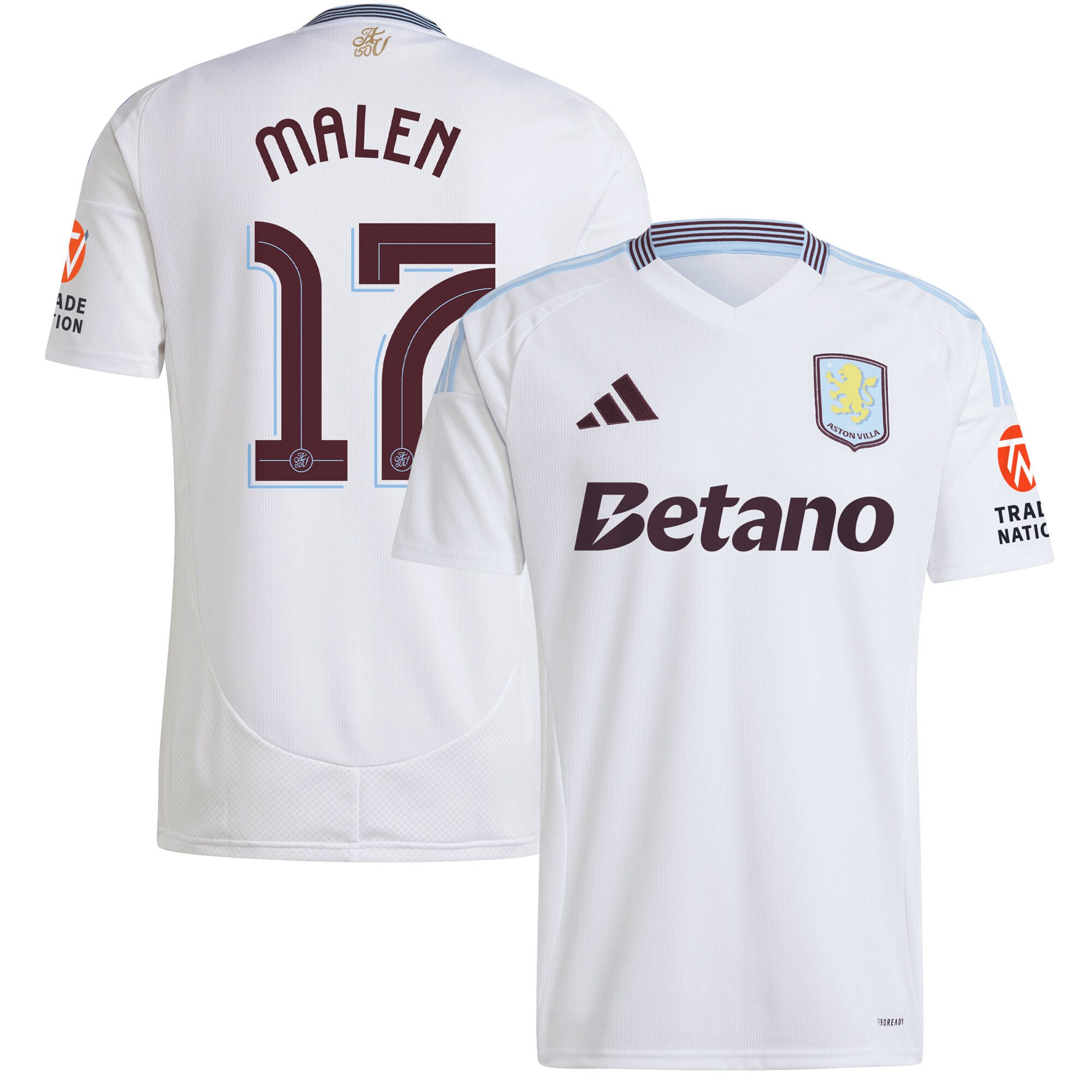 Aston Villa aston villa adidas away shirt 2024-25 with malen 17 cup printing Collection | AVFC Jerseys & Fan Gear