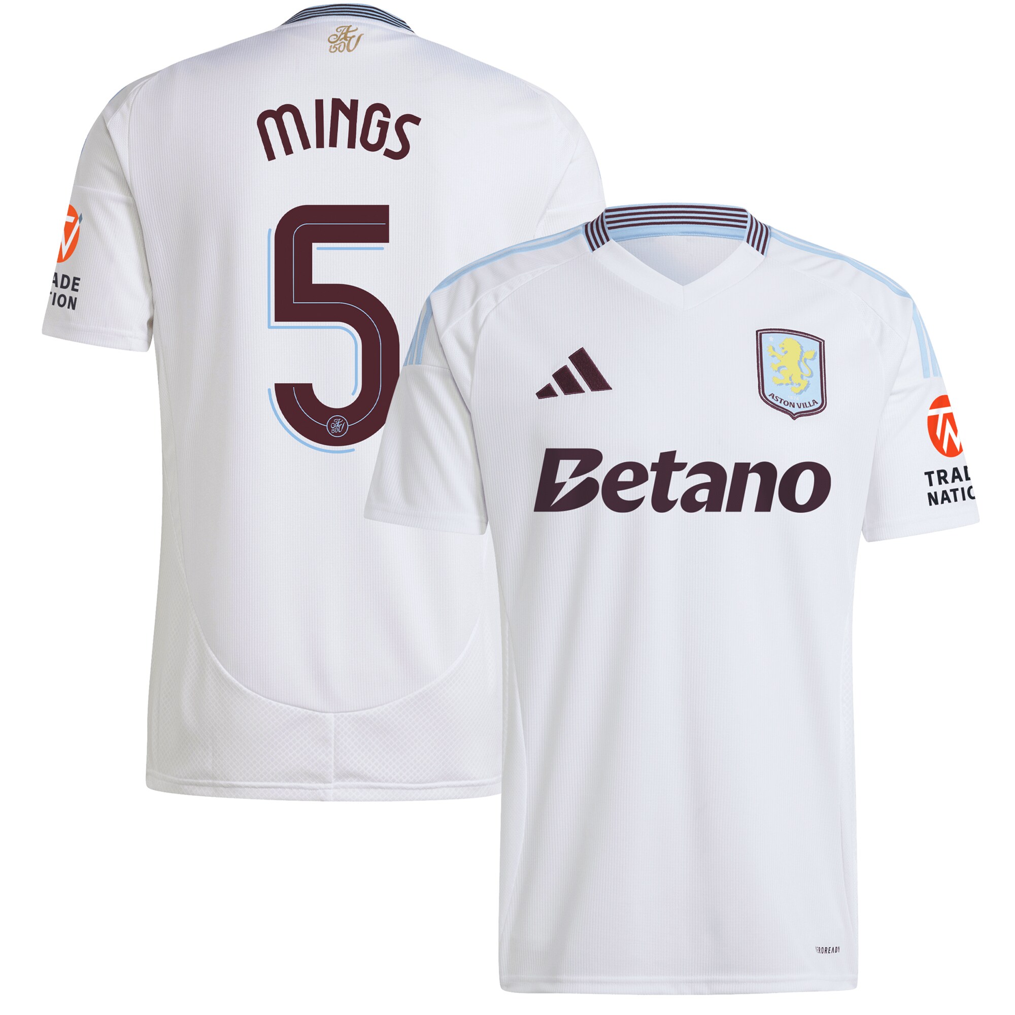 Aston Villa aston villa adidas away shirt 2024-25 with mings 5 cup printing Collection | AVFC Jerseys & Fan Gear