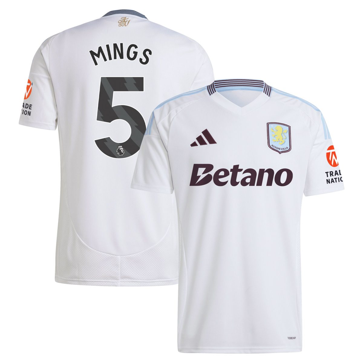Aston Villa aston villa adidas away shirt 2024-25 with mings 5 printing Collection | AVFC Jerseys & Fan Gear