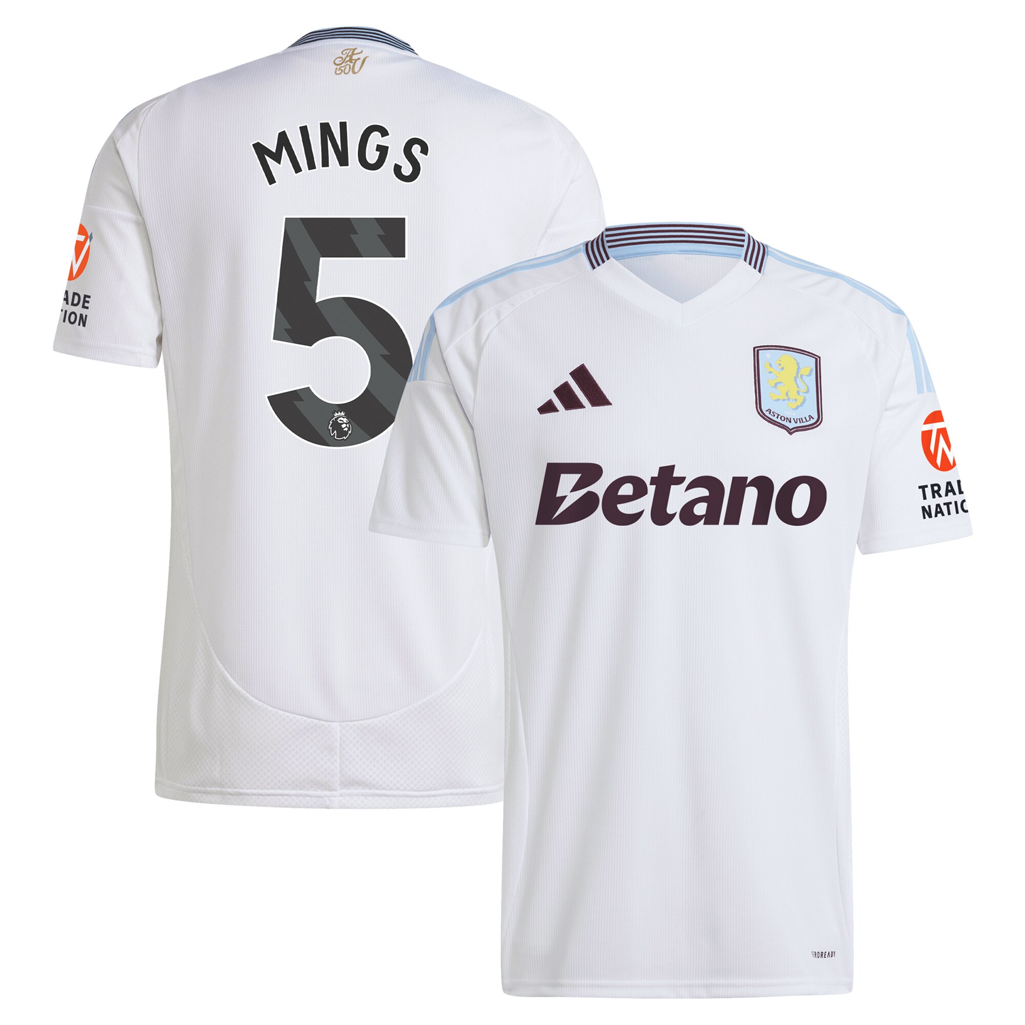Aston Villa aston villa adidas away shirt 2024-25 with mings 5 printing Collection | AVFC Jerseys & Fan Gear