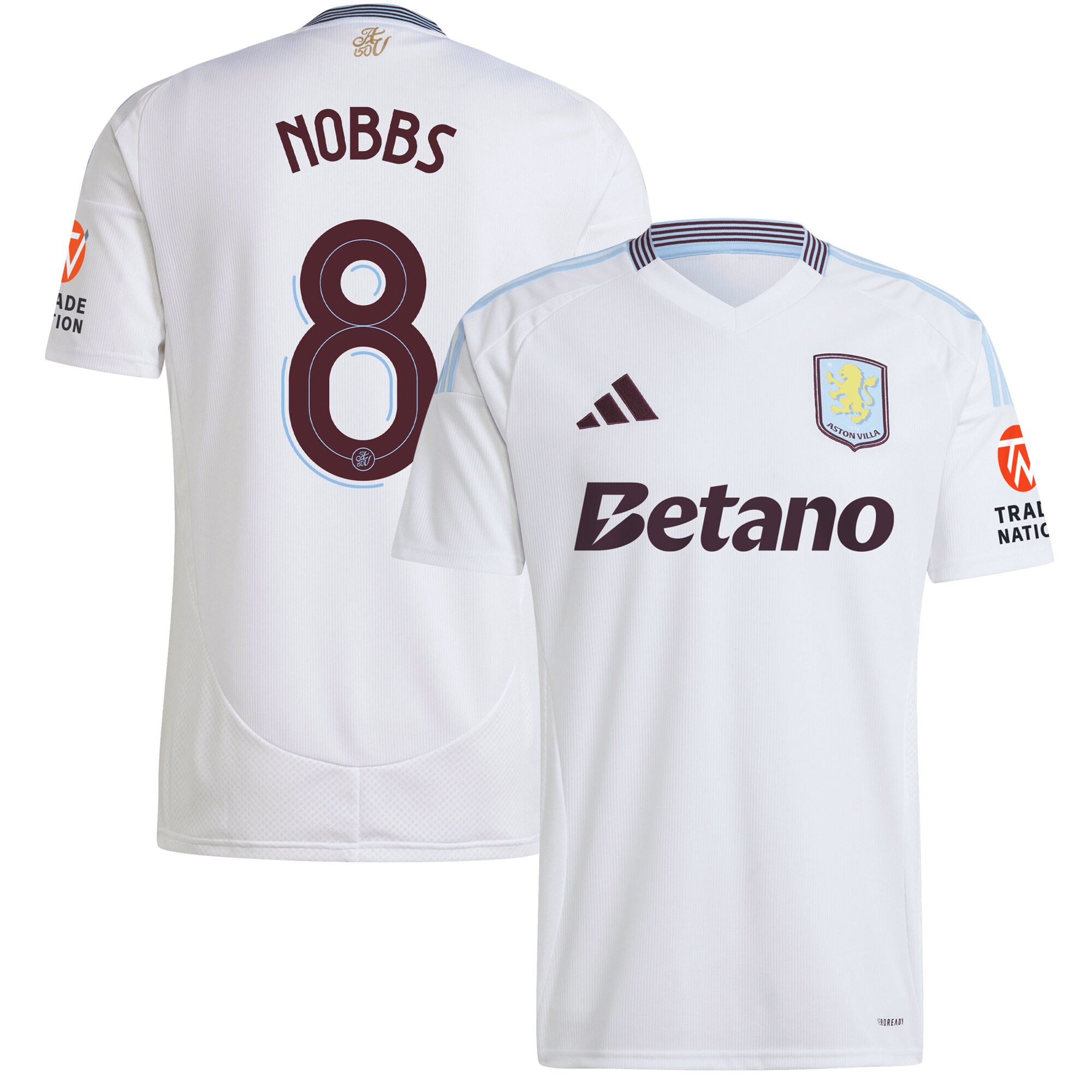 Aston Villa aston villa adidas away shirt 2024-25 with nobbs 8 cup printing Collection | AVFC Jerseys & Fan Gear